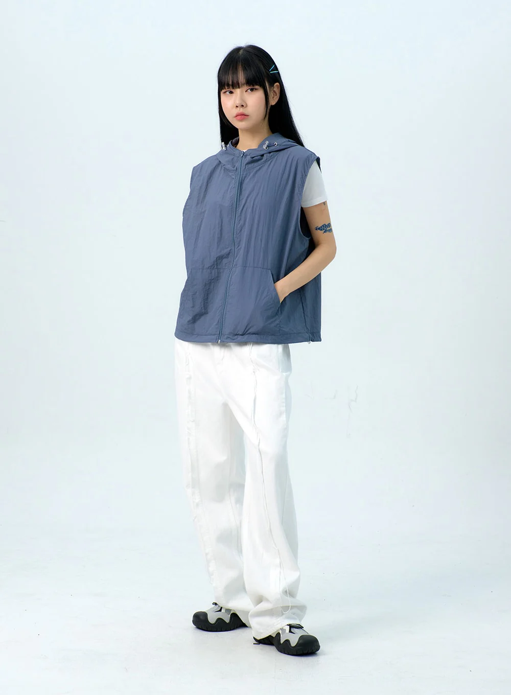 Stitch Detail Wide Fit Pants IG313
