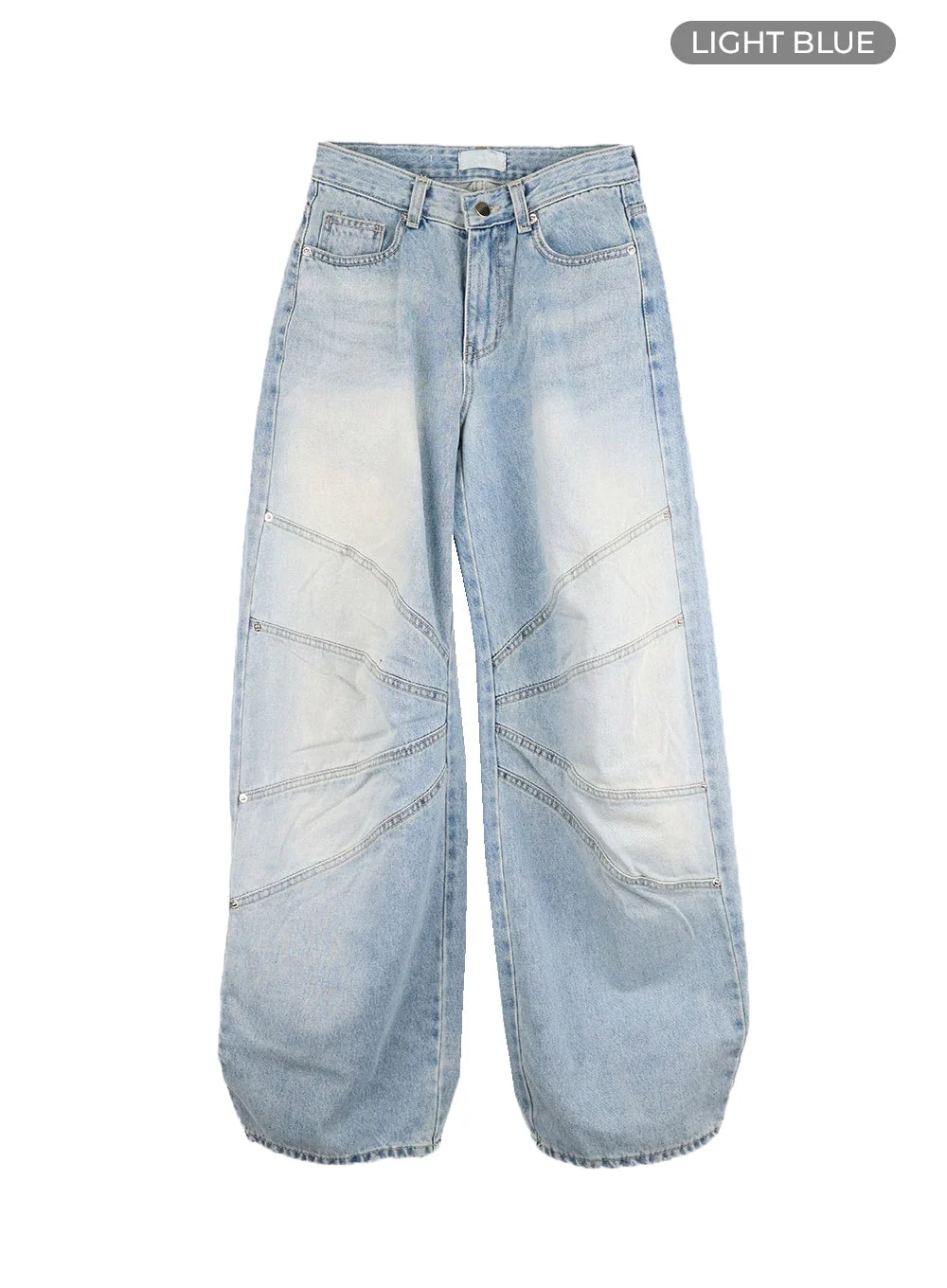 Stitch Detail Wide Leg Jeans CM419 - Image 8