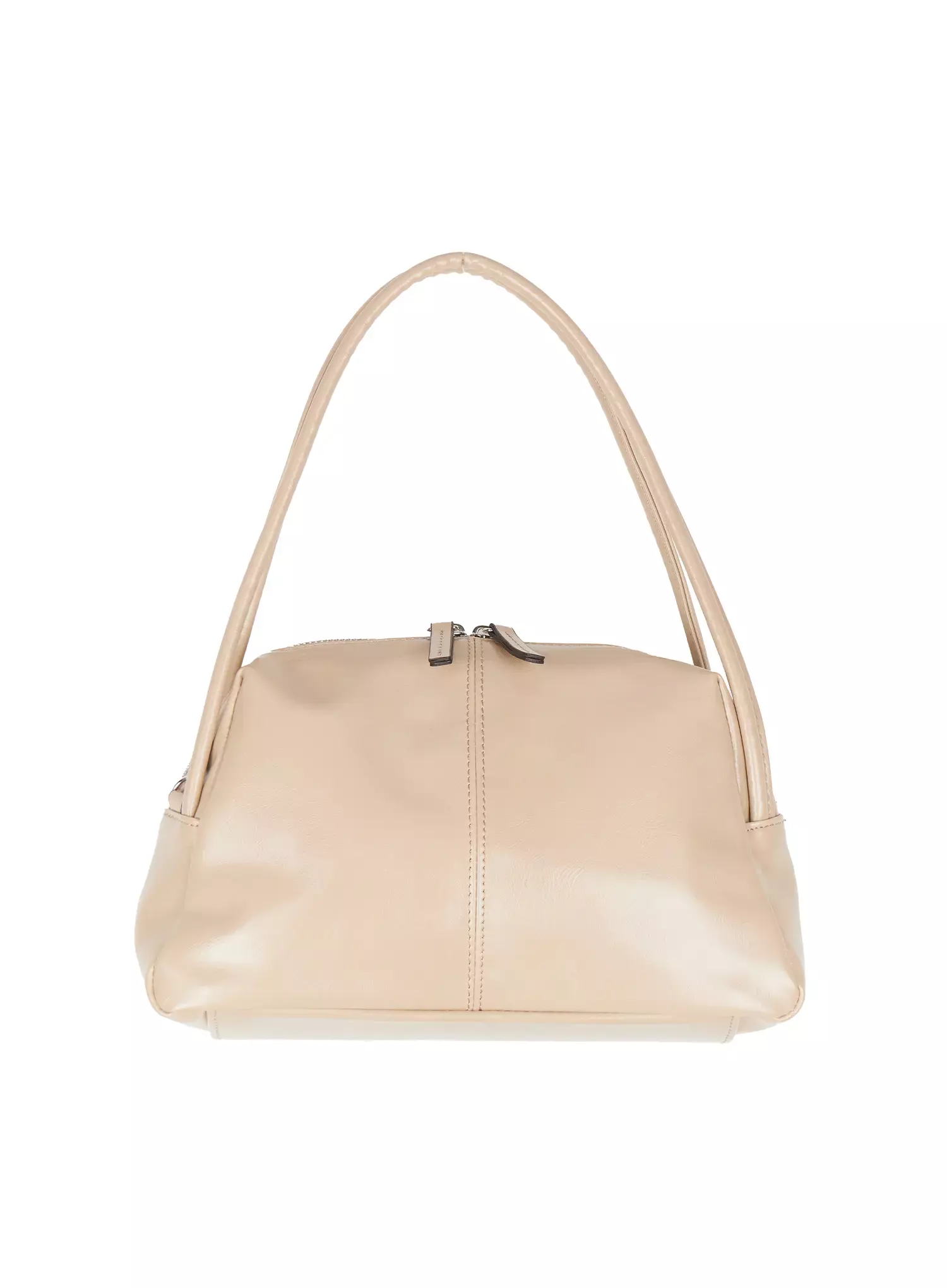 Stitched Faux Leather Shoulder Bag IU512 - Image 4