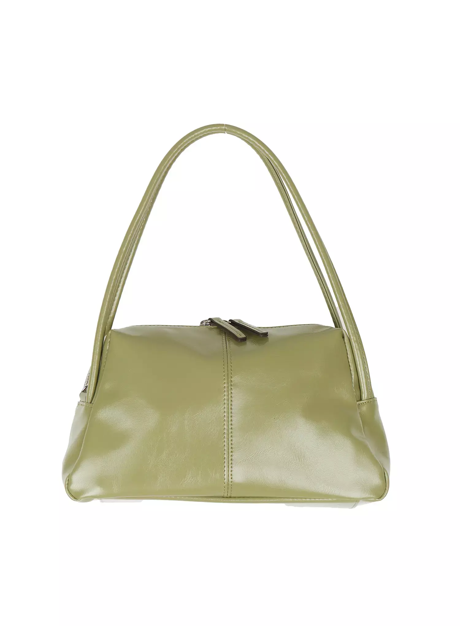 Stitched Faux Leather Shoulder Bag IU512 - Image 5