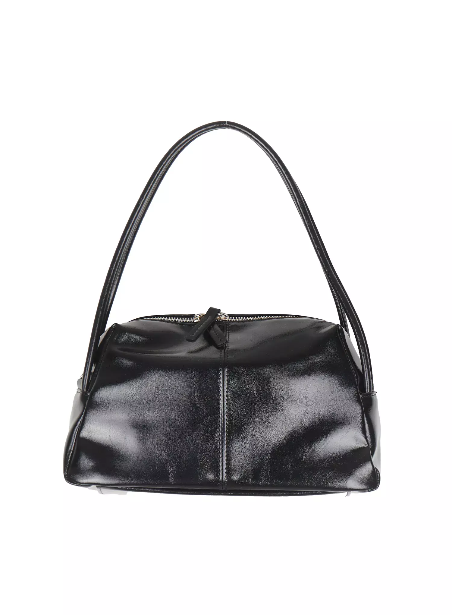 Stitched Faux Leather Shoulder Bag IU512 - Image 6