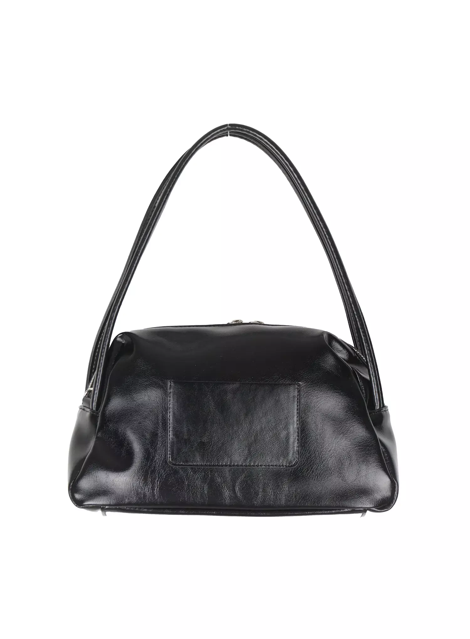 Stitched Faux Leather Shoulder Bag IU512 - Image 8