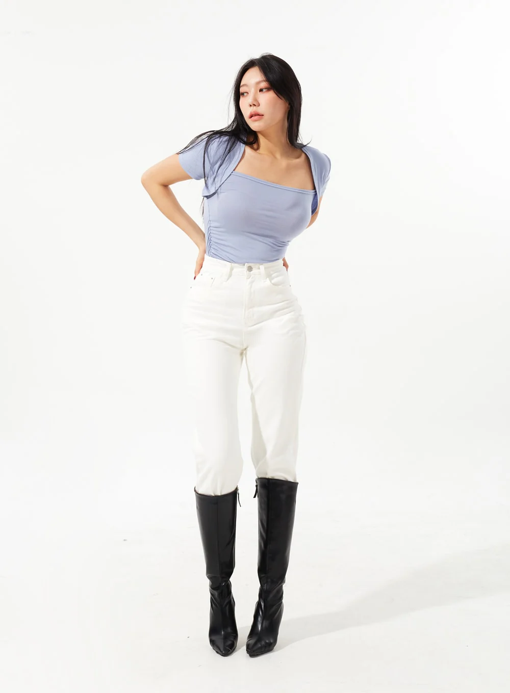 Straight Leg Ankle Pants IM323 - Image 12