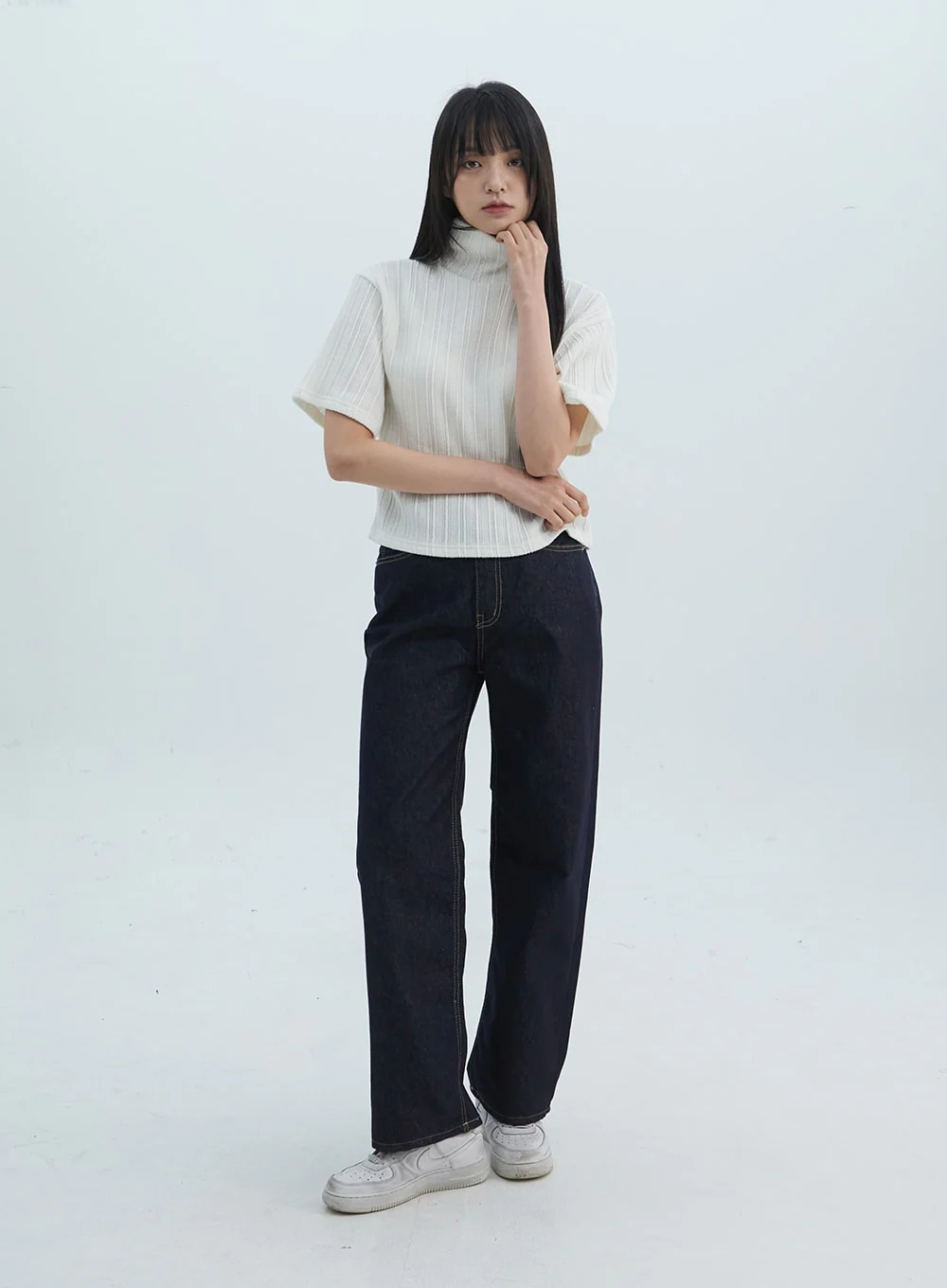 Straight Leg Blue Jeans ON313 - Image 3