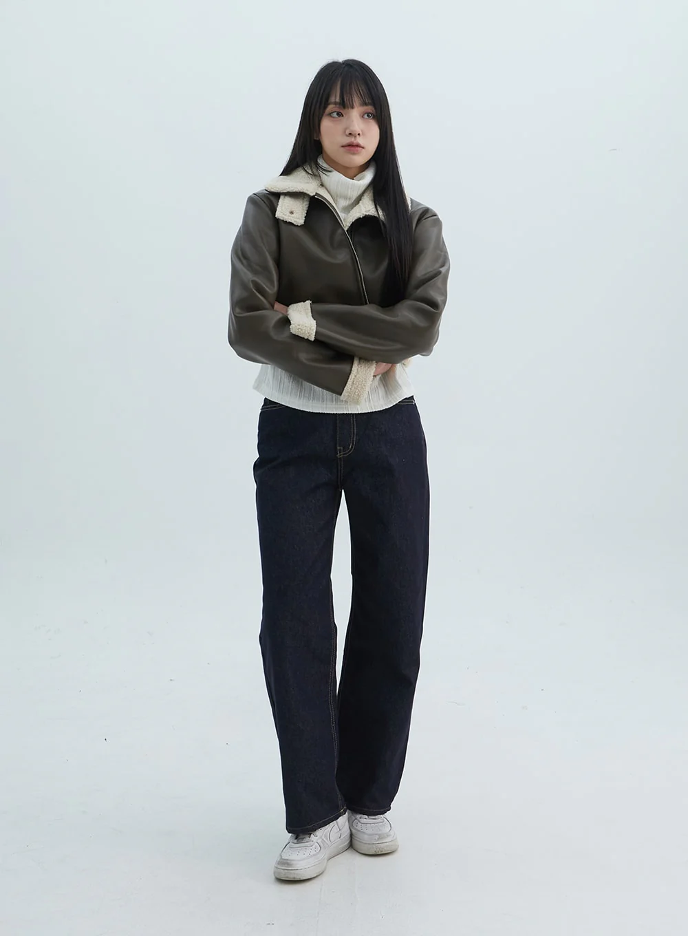 Straight Leg Blue Jeans ON313 - Image 5