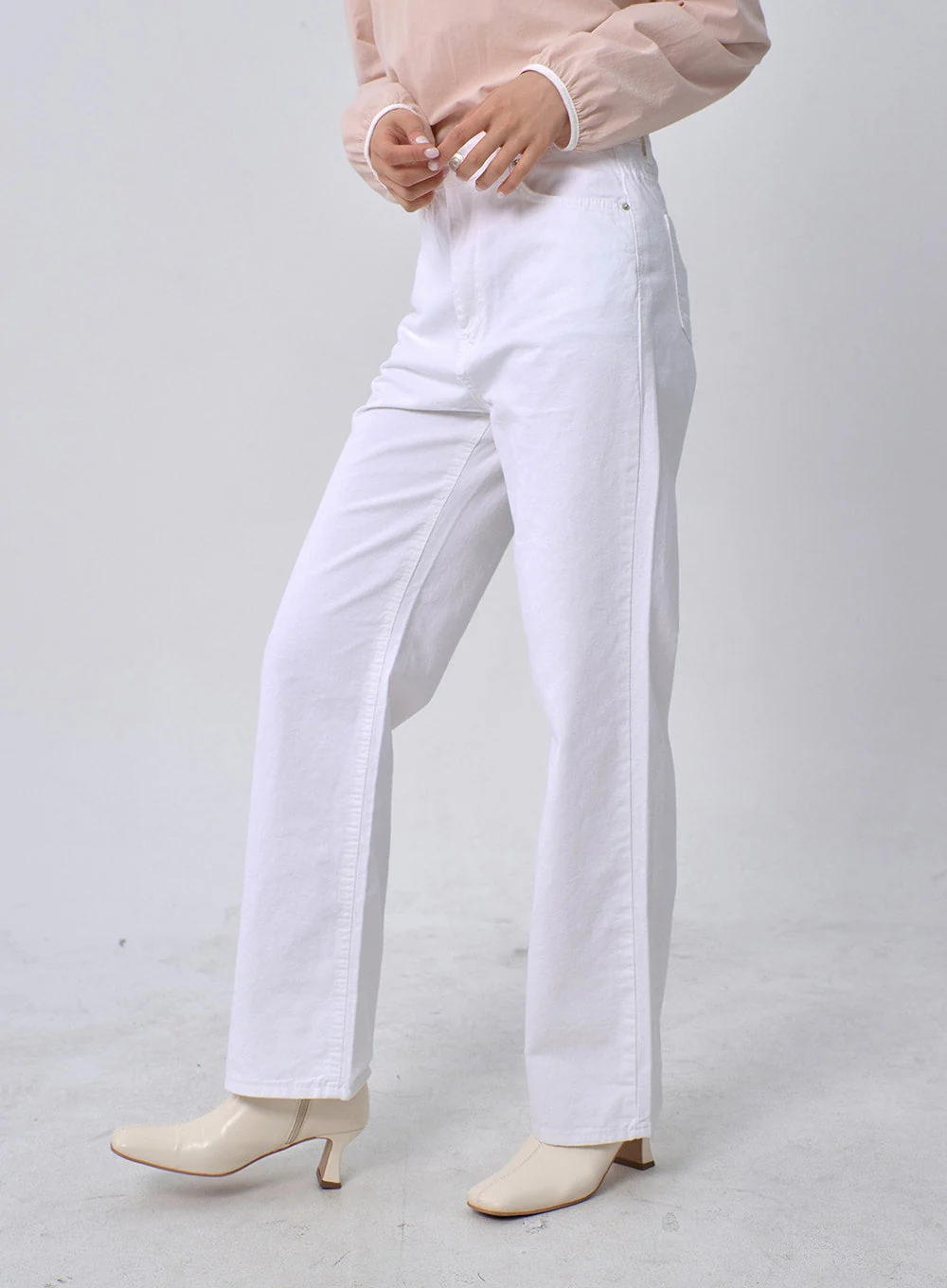 Straight Leg Cotton Pants OM331 - Image 4