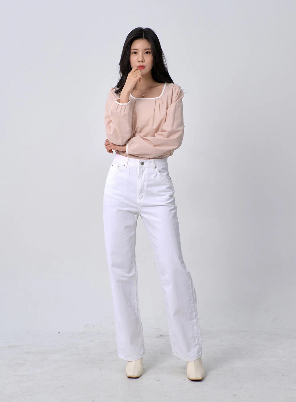 Straight Leg Cotton Pants OM331 - Image 6