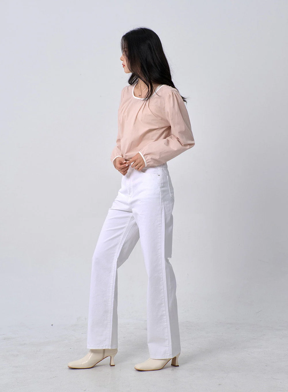 Straight Leg Cotton Pants OM331 - Image 7