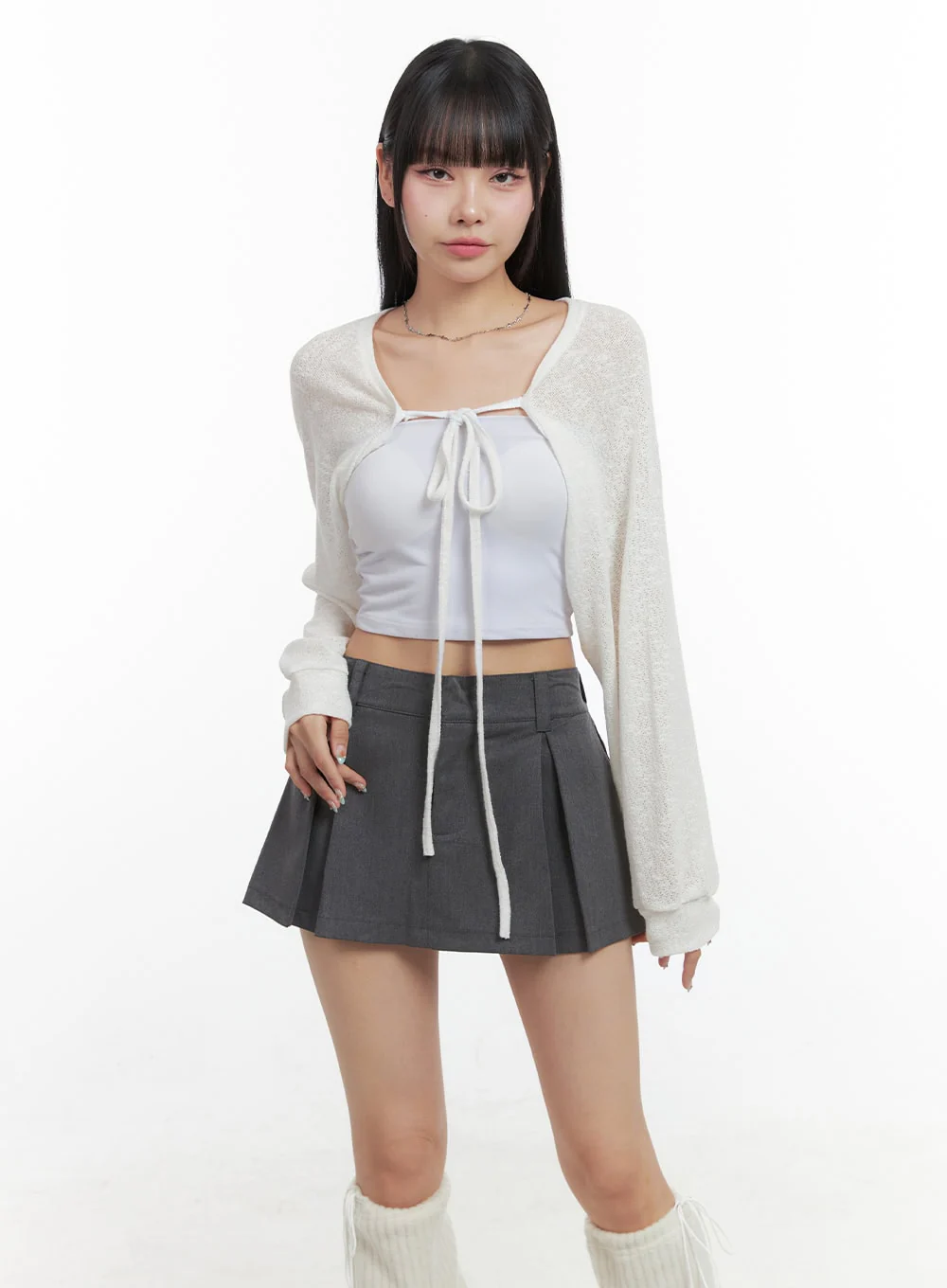 Strap Bolero Knit Cardigan OS409 - Image 4