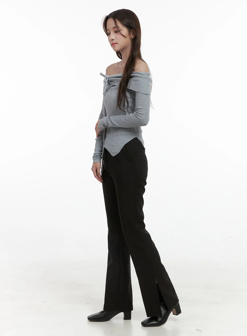 Streamline Fit Slit Poly Rayon Trousers OS416 - Image 5