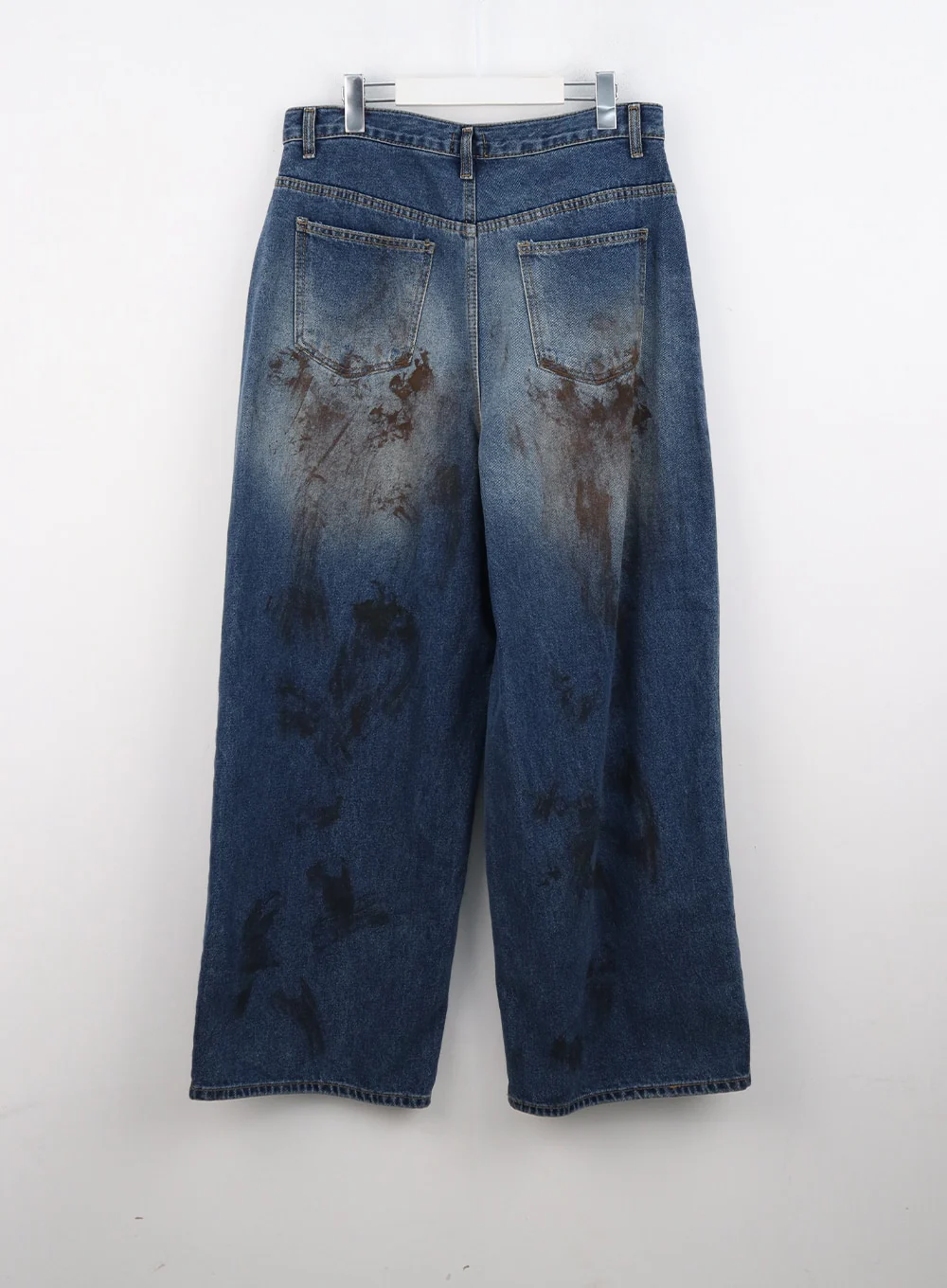 Street-Style Wide Fit Washed Jeans CO323 - Image 13