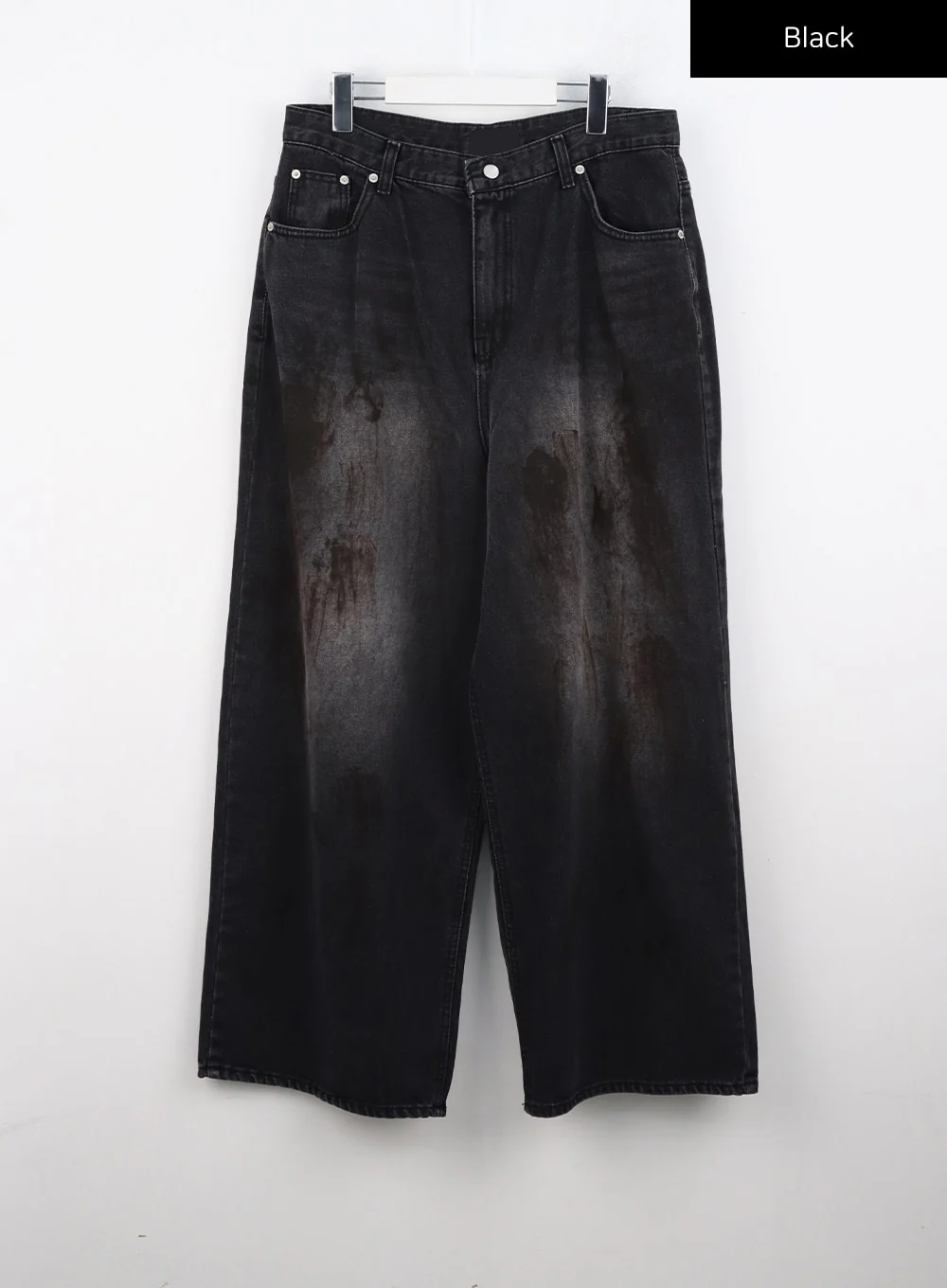 Street-Style Wide Fit Washed Jeans CO323 - Image 14