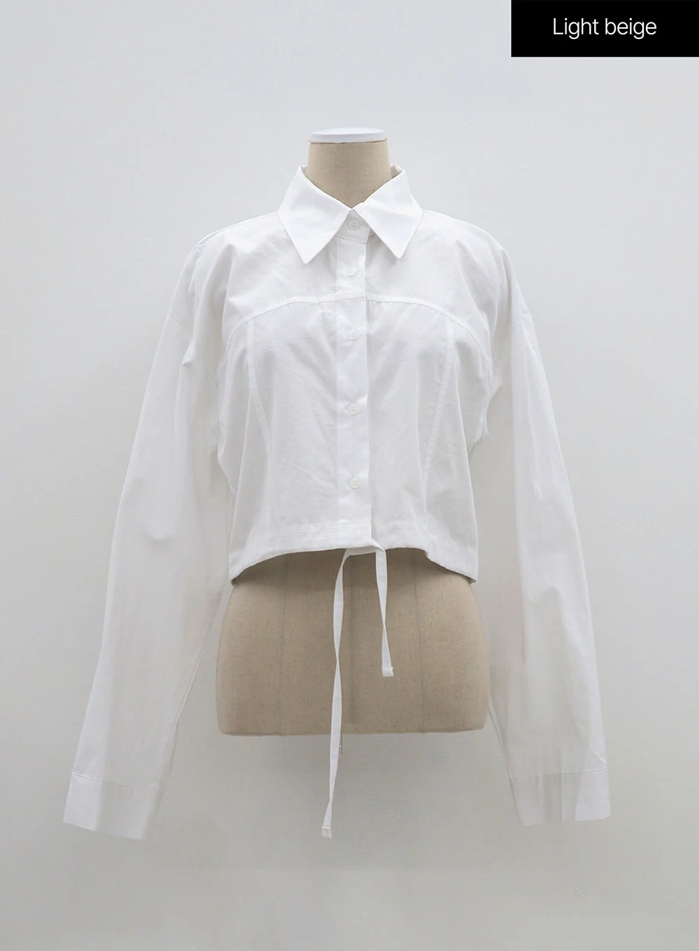 String Detail Cropped Shirt OF310 - Image 13