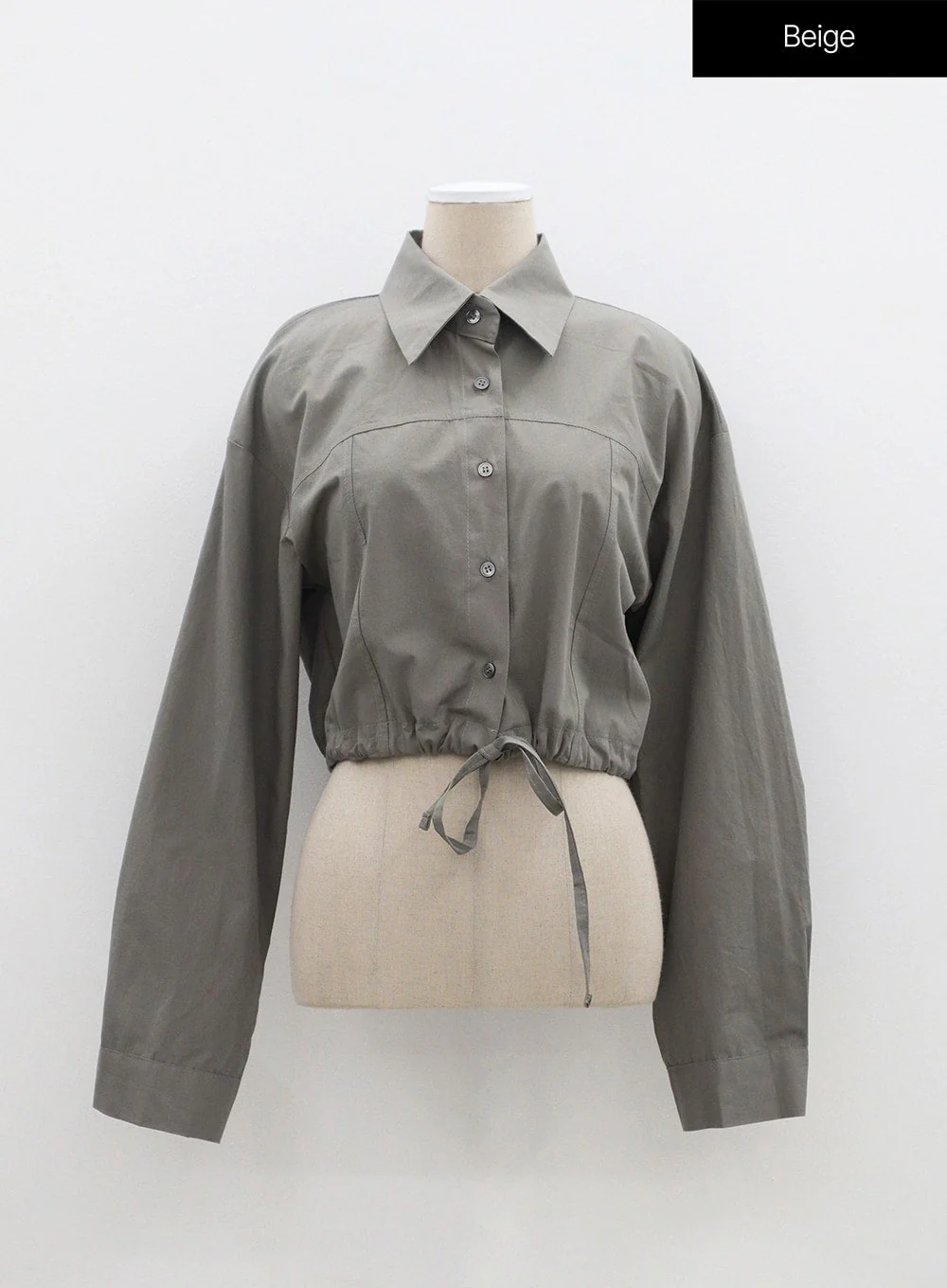 String Detail Cropped Shirt OF310 - Image 14