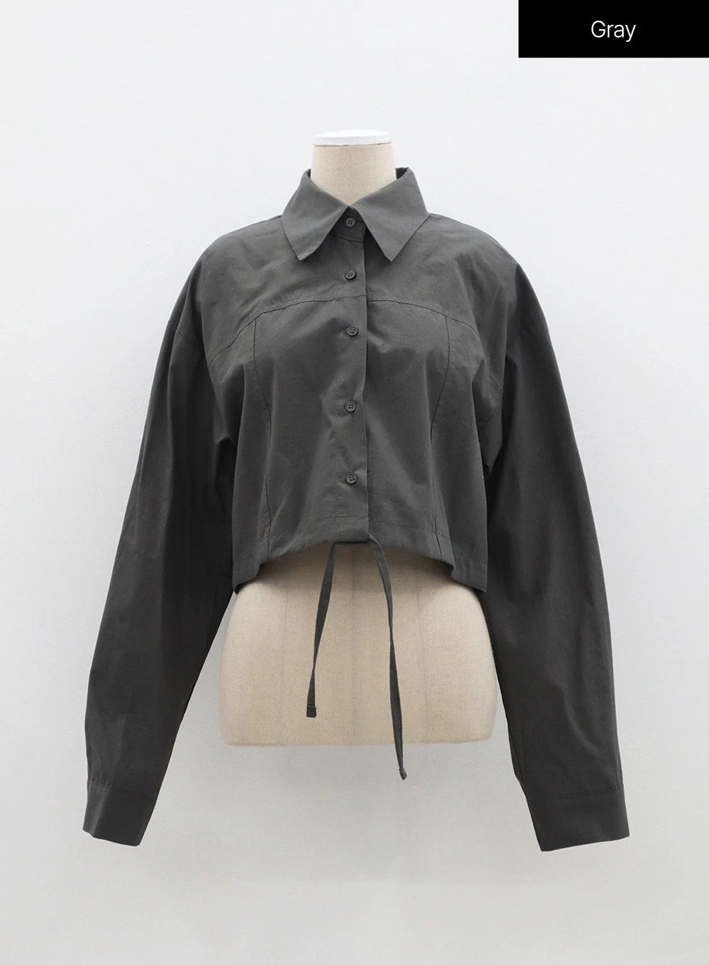 String Detail Cropped Shirt OF310 - Image 16