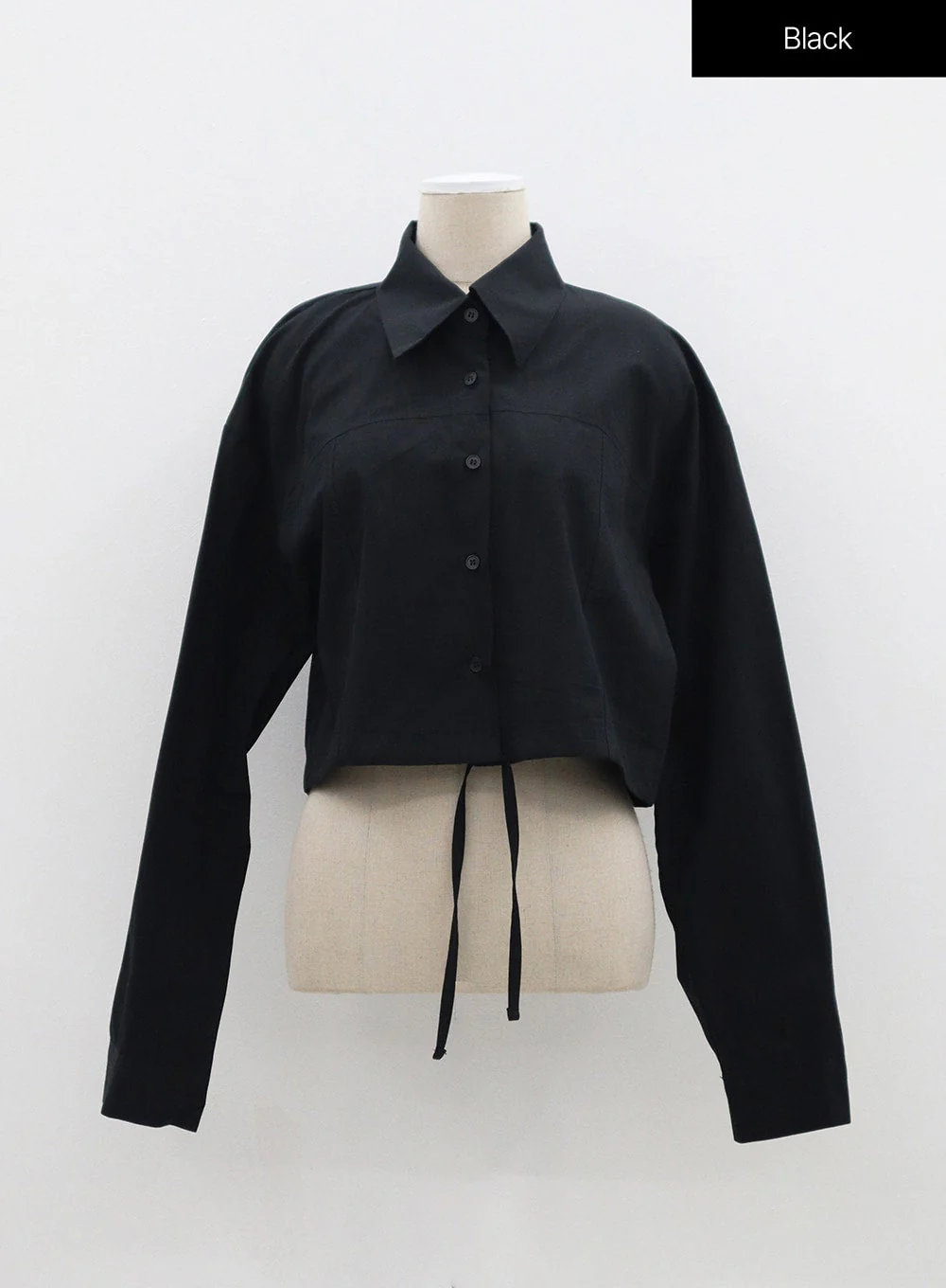 String Detail Cropped Shirt OF310 - Image 17