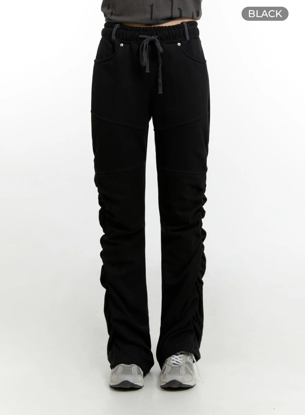 String Waist Shirring Bootcut Pants CM429 - Image 6
