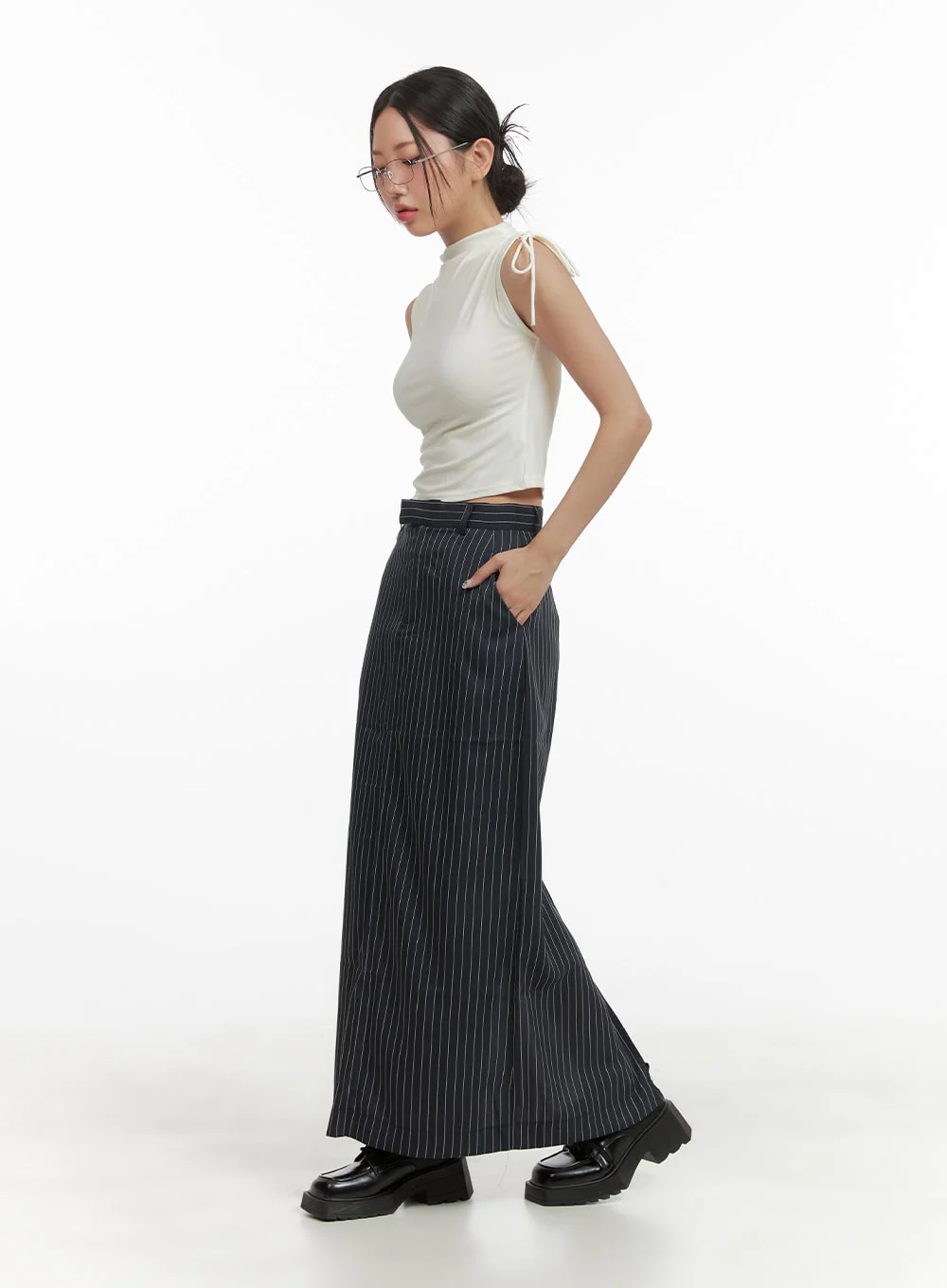 Stripe Maxi Skirt CY423 - Image 3