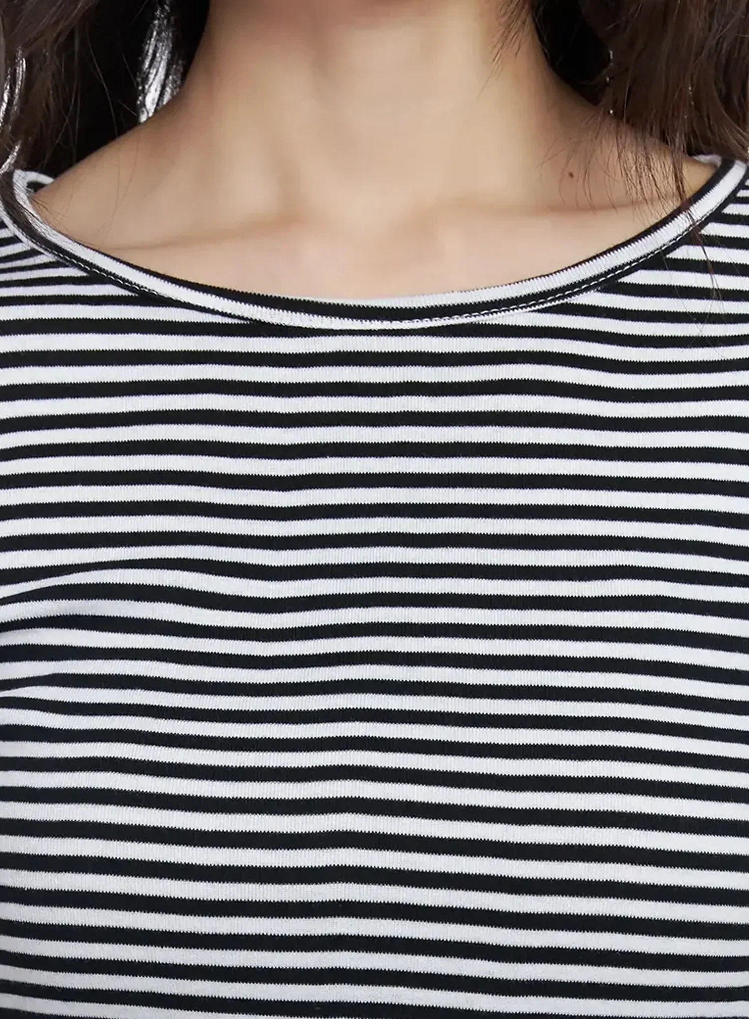 Striped 3/4 Sleeve Top IF505 - Image 4