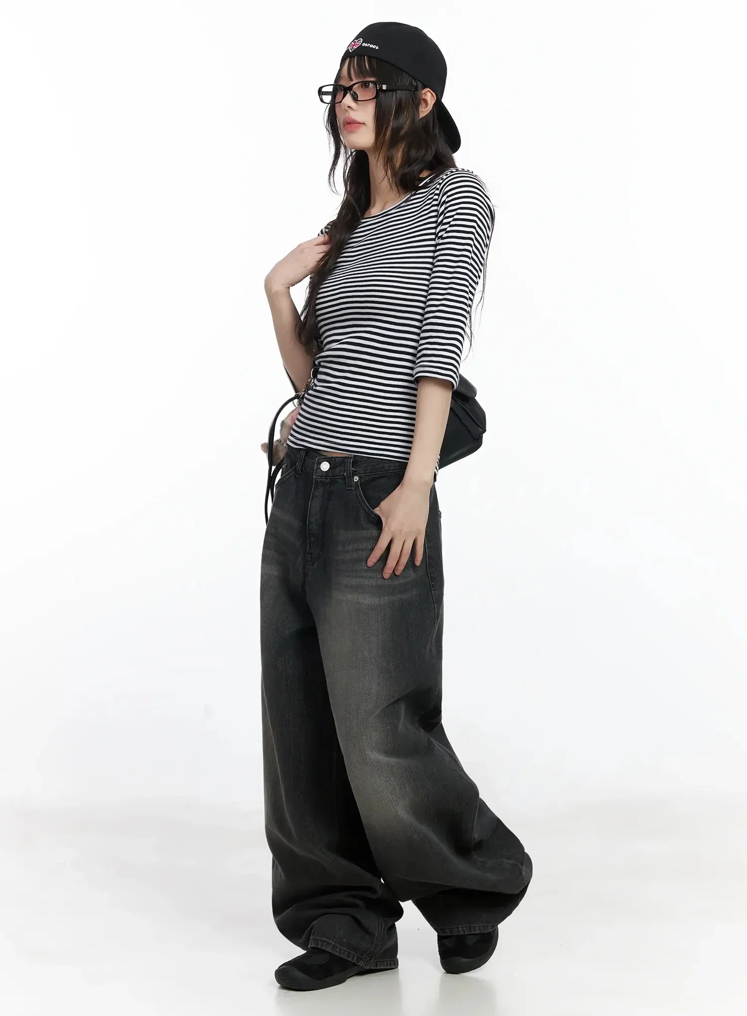 Striped 3/4 Sleeve Top IF505 - Image 5