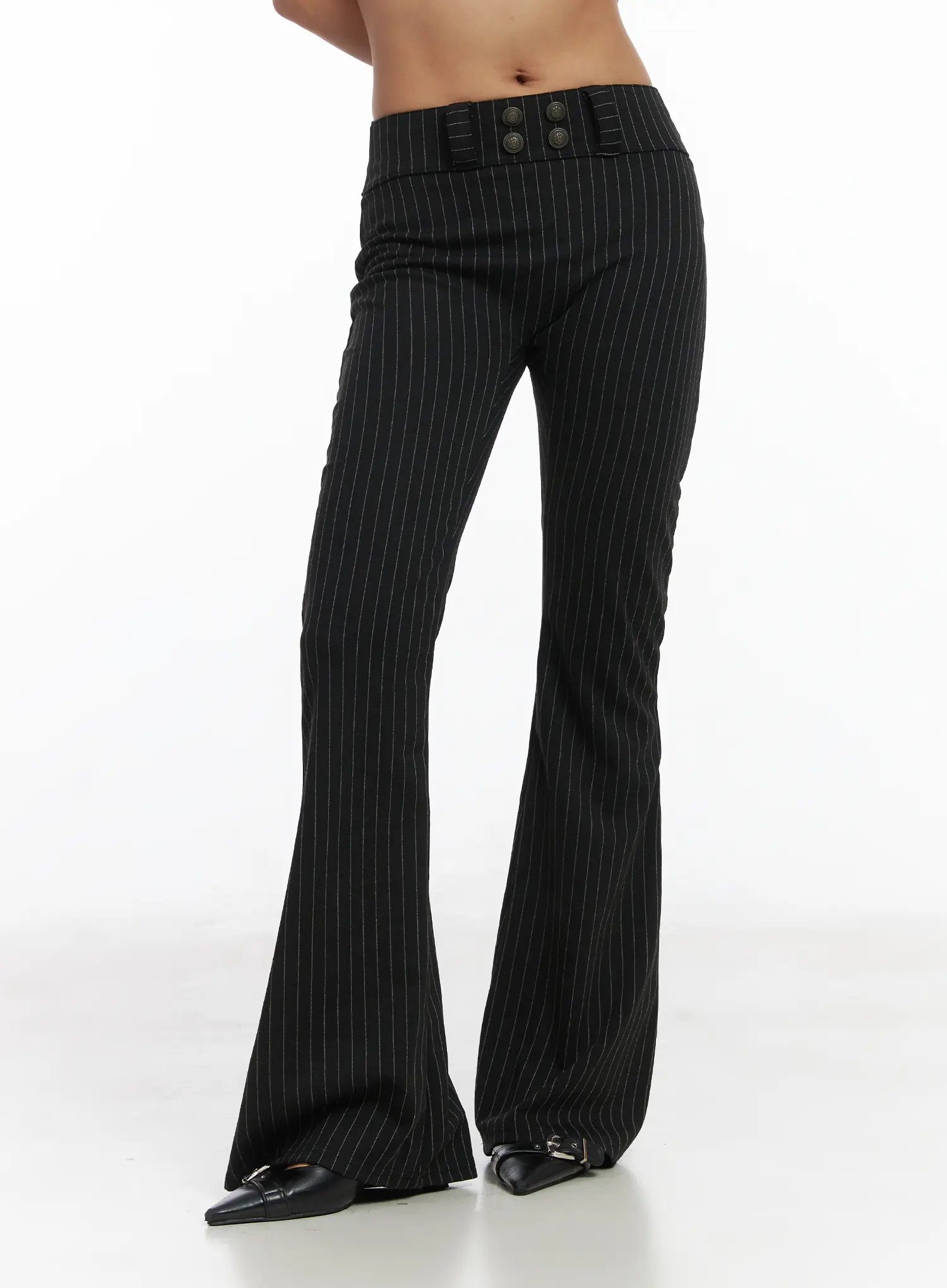 Striped Bootcut Pants CJ513 - Image 2