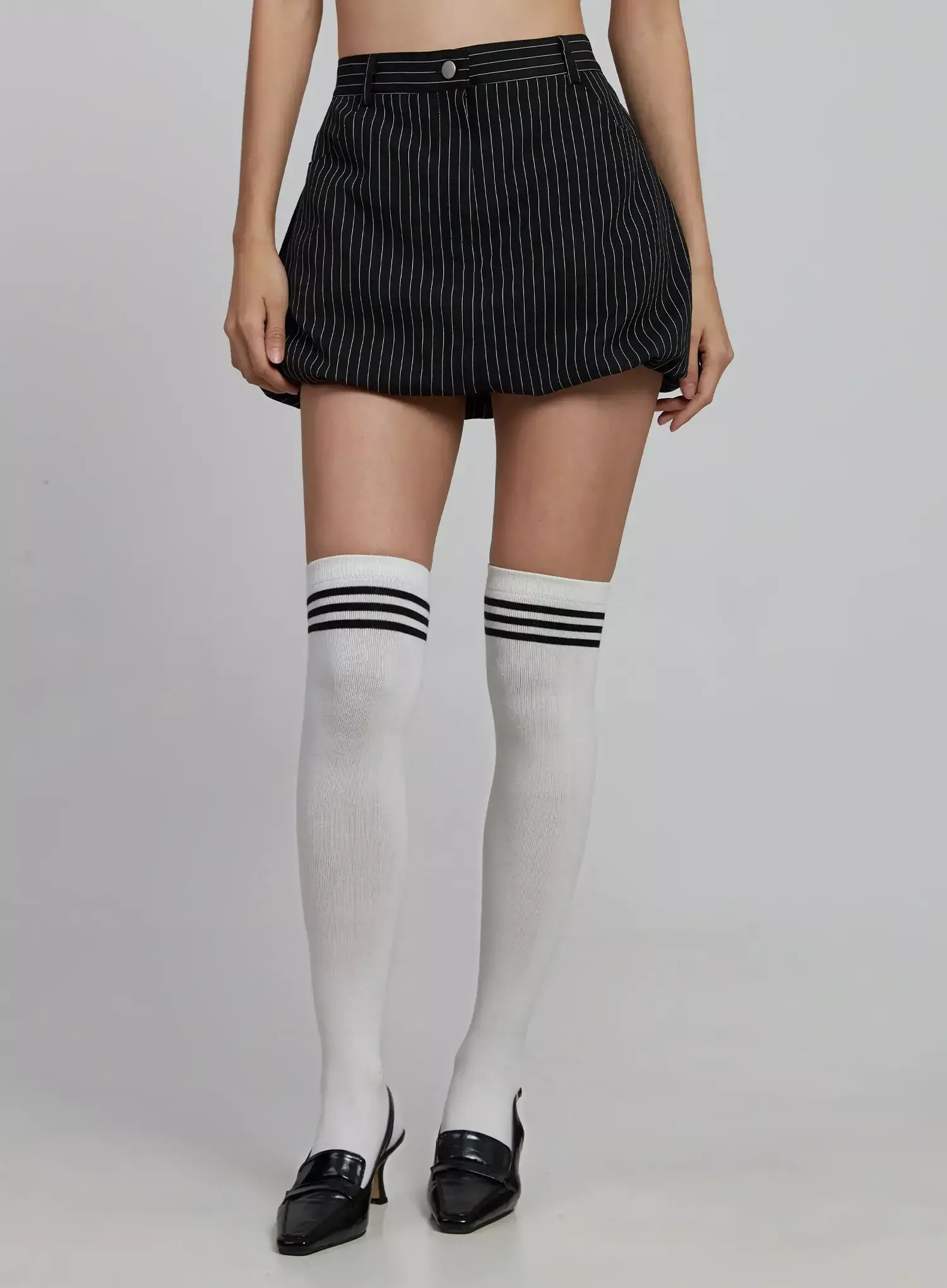 Striped Bubble Mini Skirt IM520 - Image 5