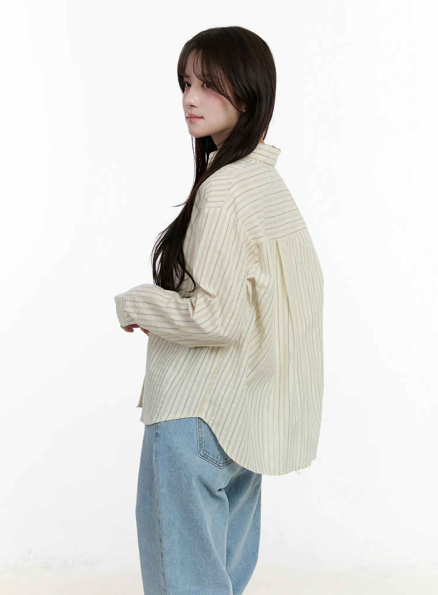 Striped Casual Long Sleeve Shirt CM510 - Image 10