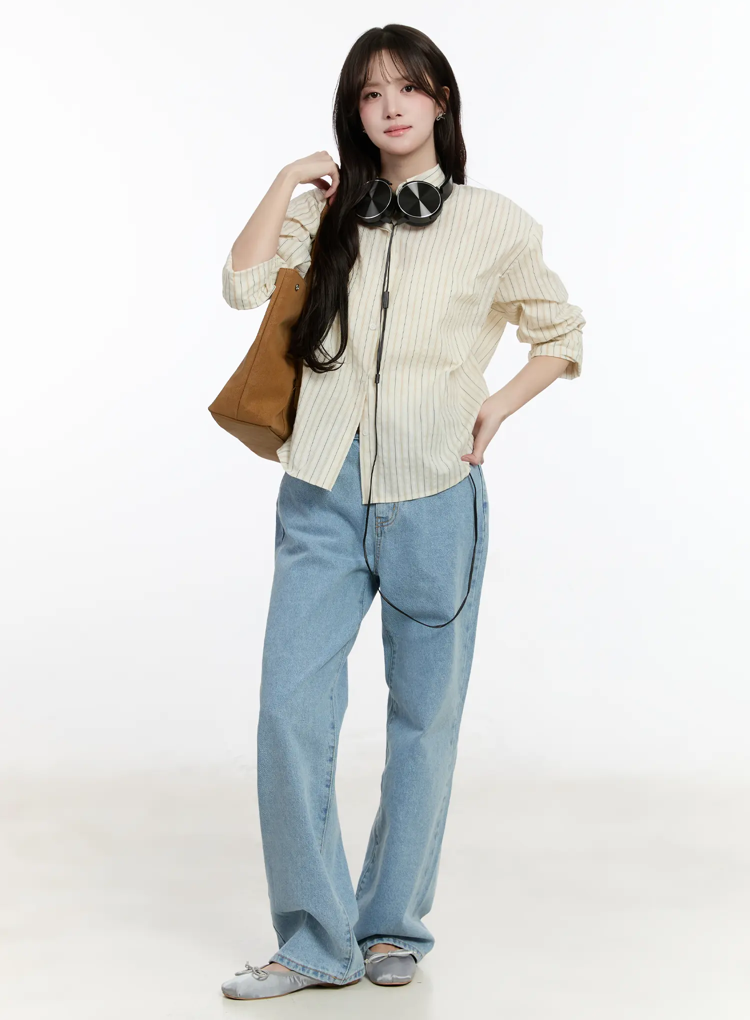 Striped Casual Long Sleeve Shirt CM510 - Image 3