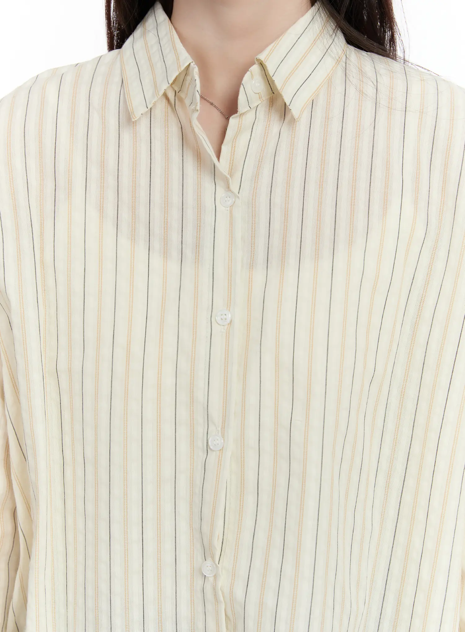 Striped Casual Long Sleeve Shirt CM510 - Image 5