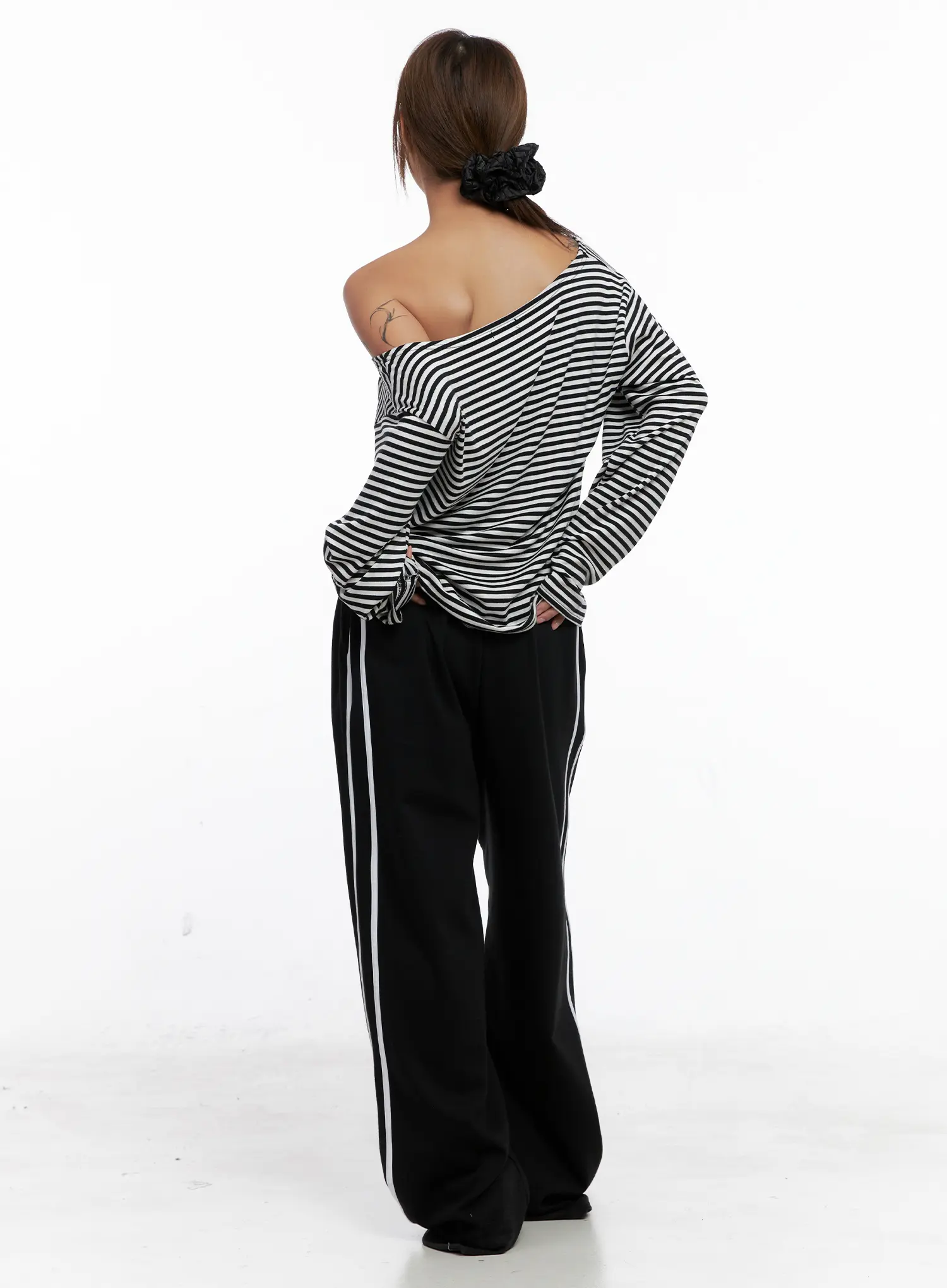 Striped Contrast Wide Leg Sweatpants CS524 - Image 7