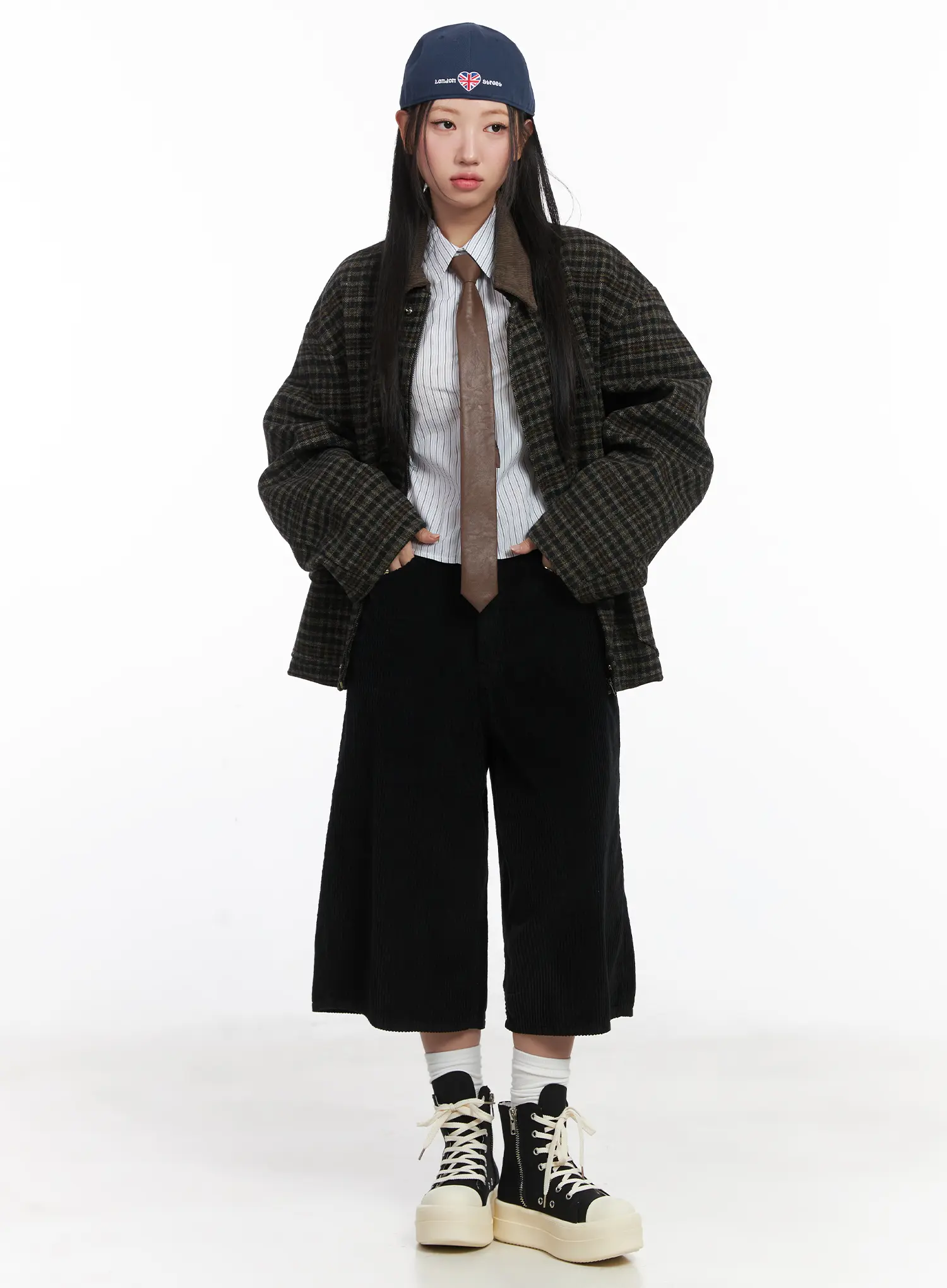 Striped Crop Button-Up Shirt CD529 - Image 8