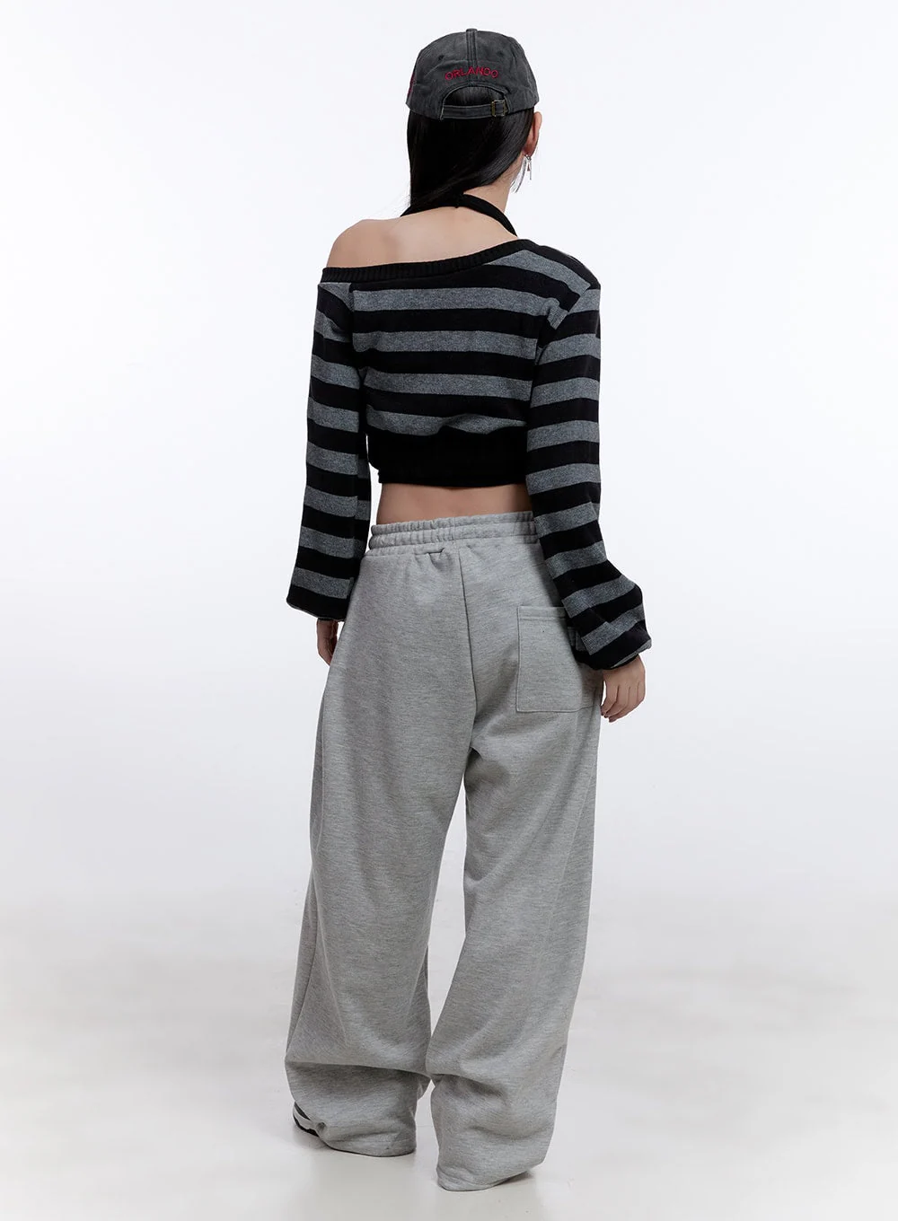 Striped Crop Knit Sweater CJ509 - Image 4