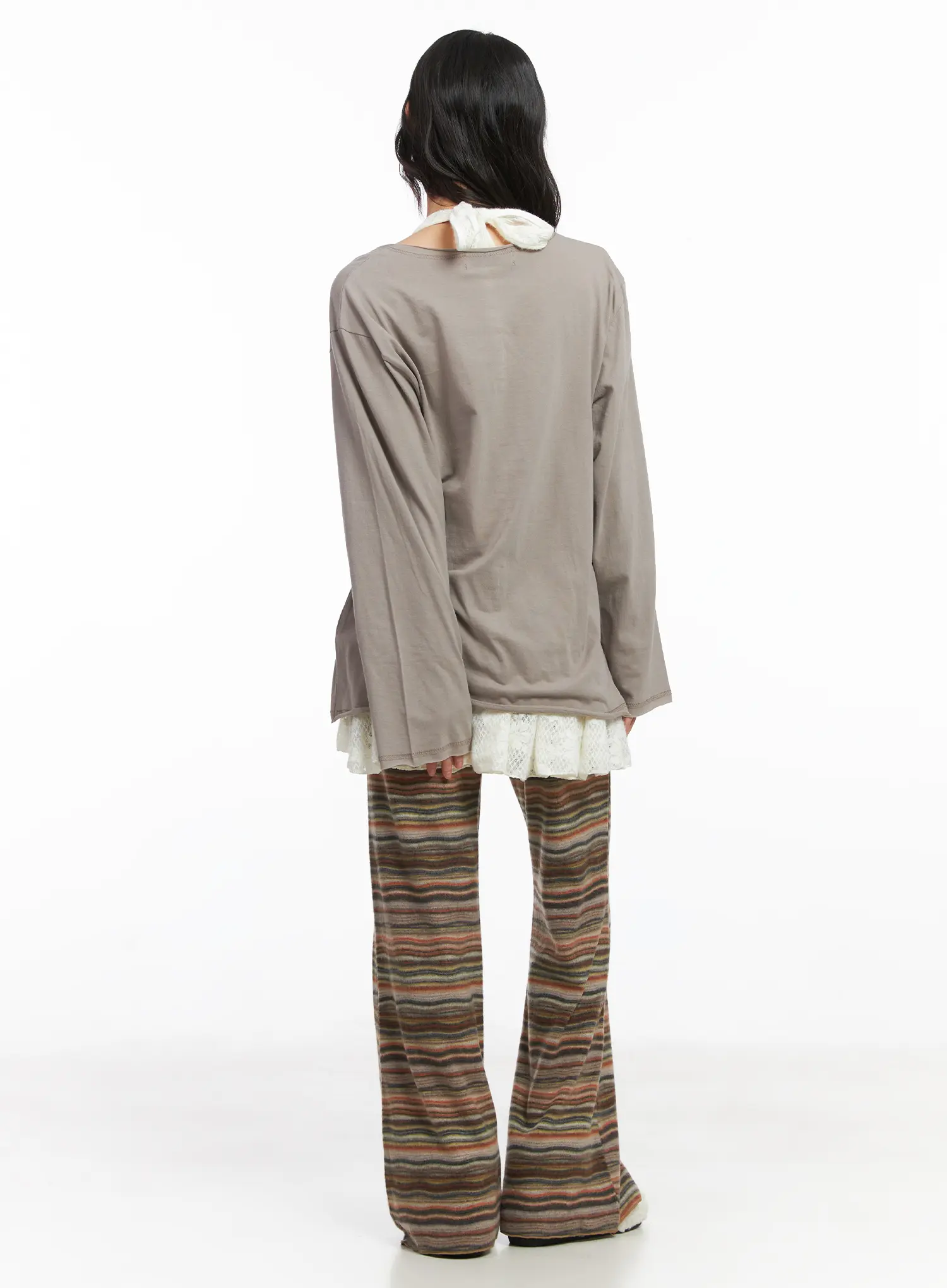 Striped Flare Lounge Pants CD531 - Image 8