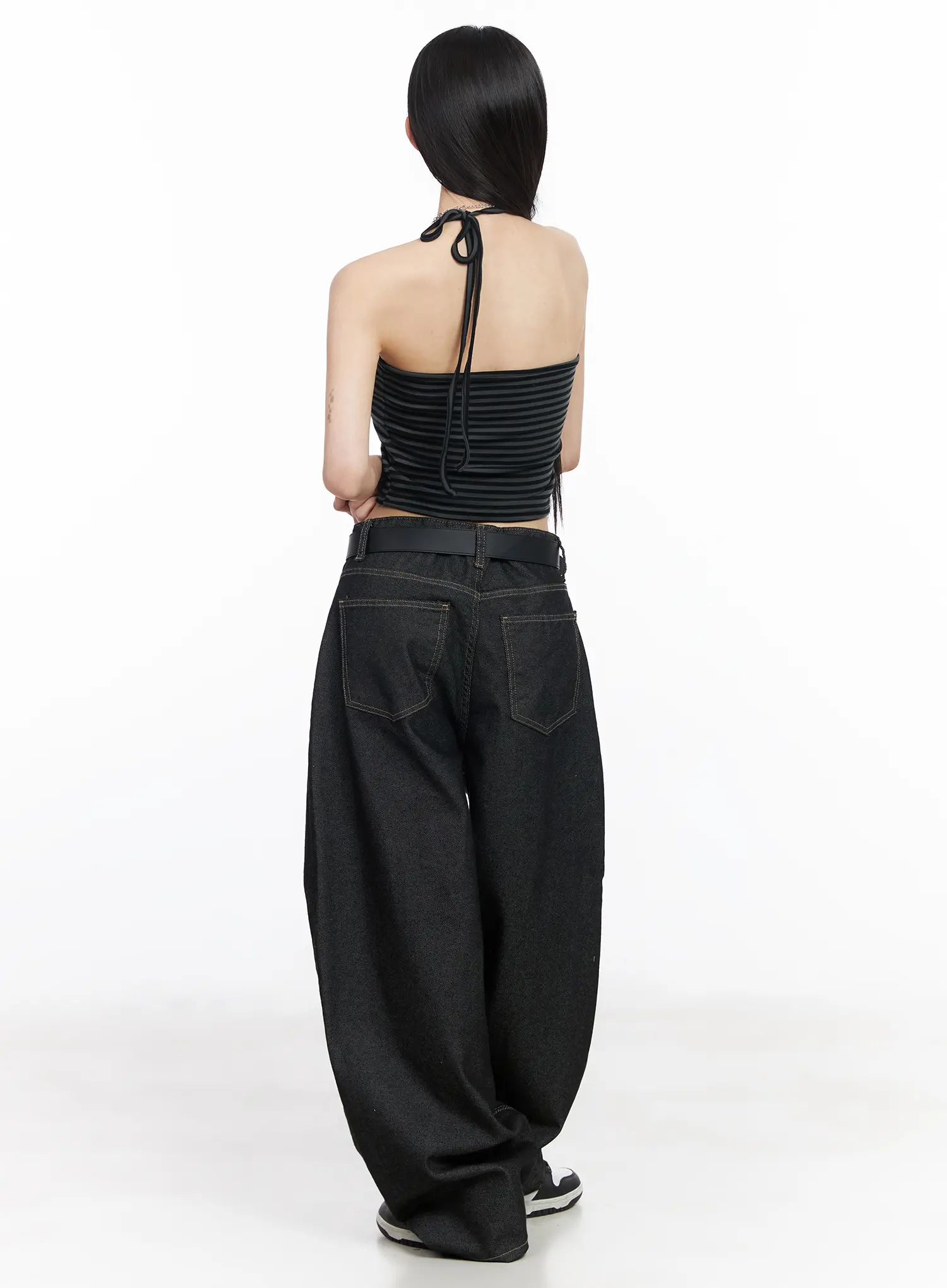 Striped Halter Crop Top CF519 - Image 5