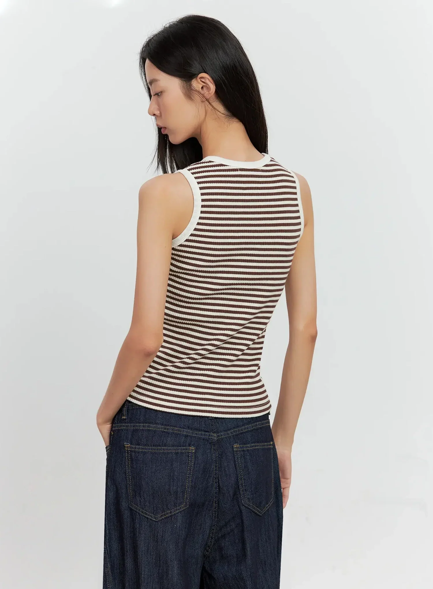 Striped Knit Tank Top IL528 - Image 10
