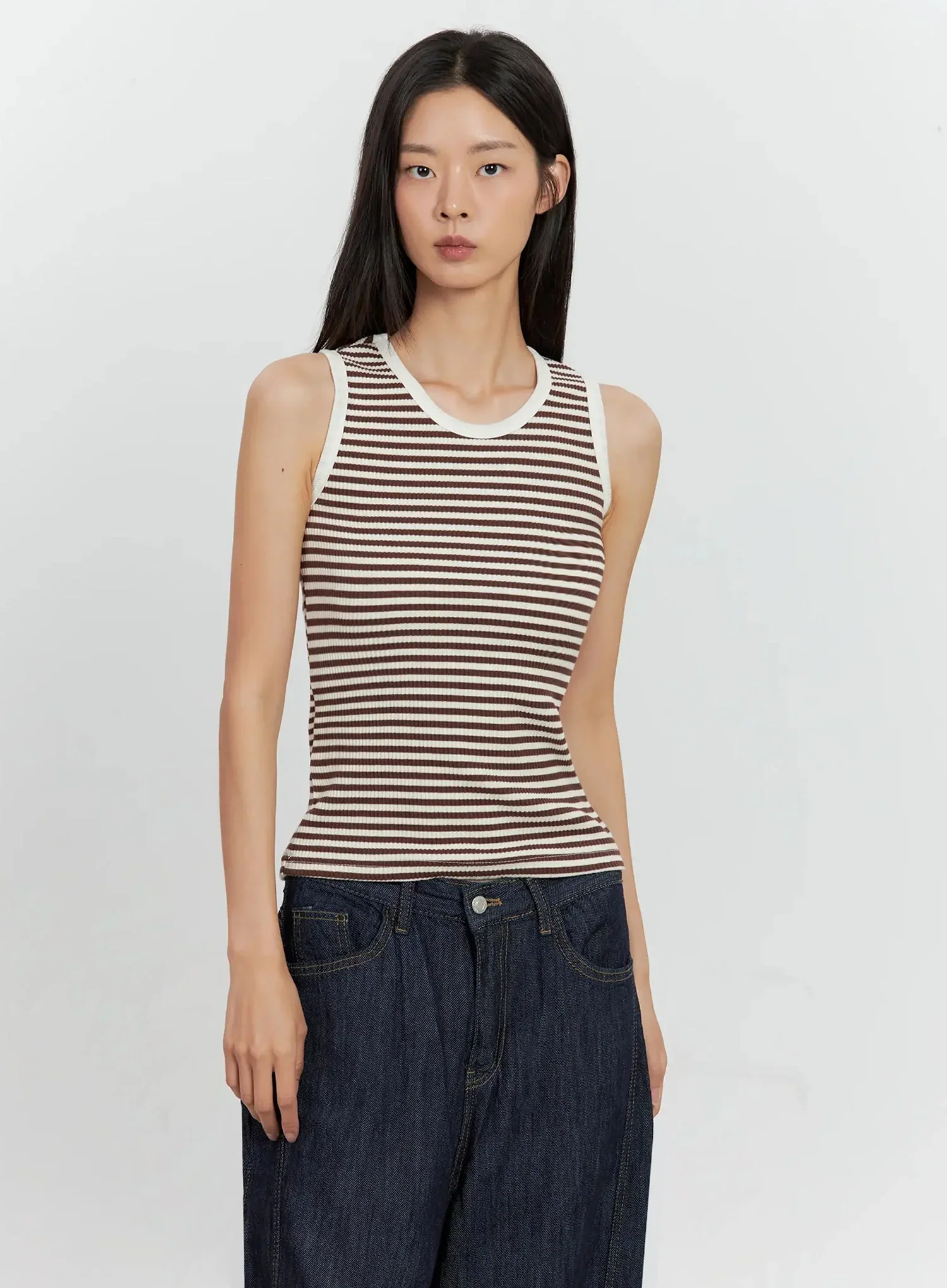 Striped Knit Tank Top IL528 - Image 18