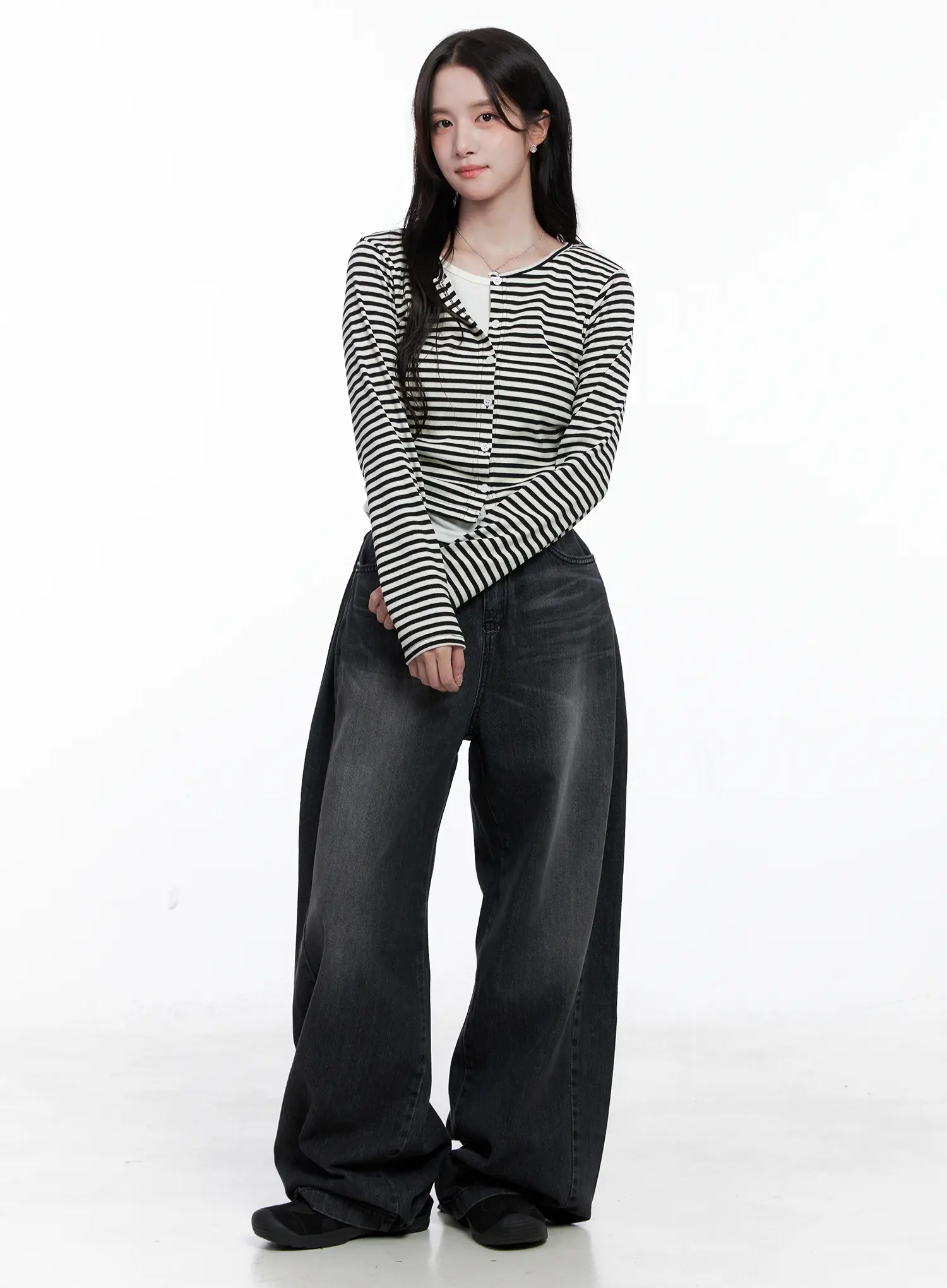 Striped Layered Long Sleeve Top CS519 - Image 5