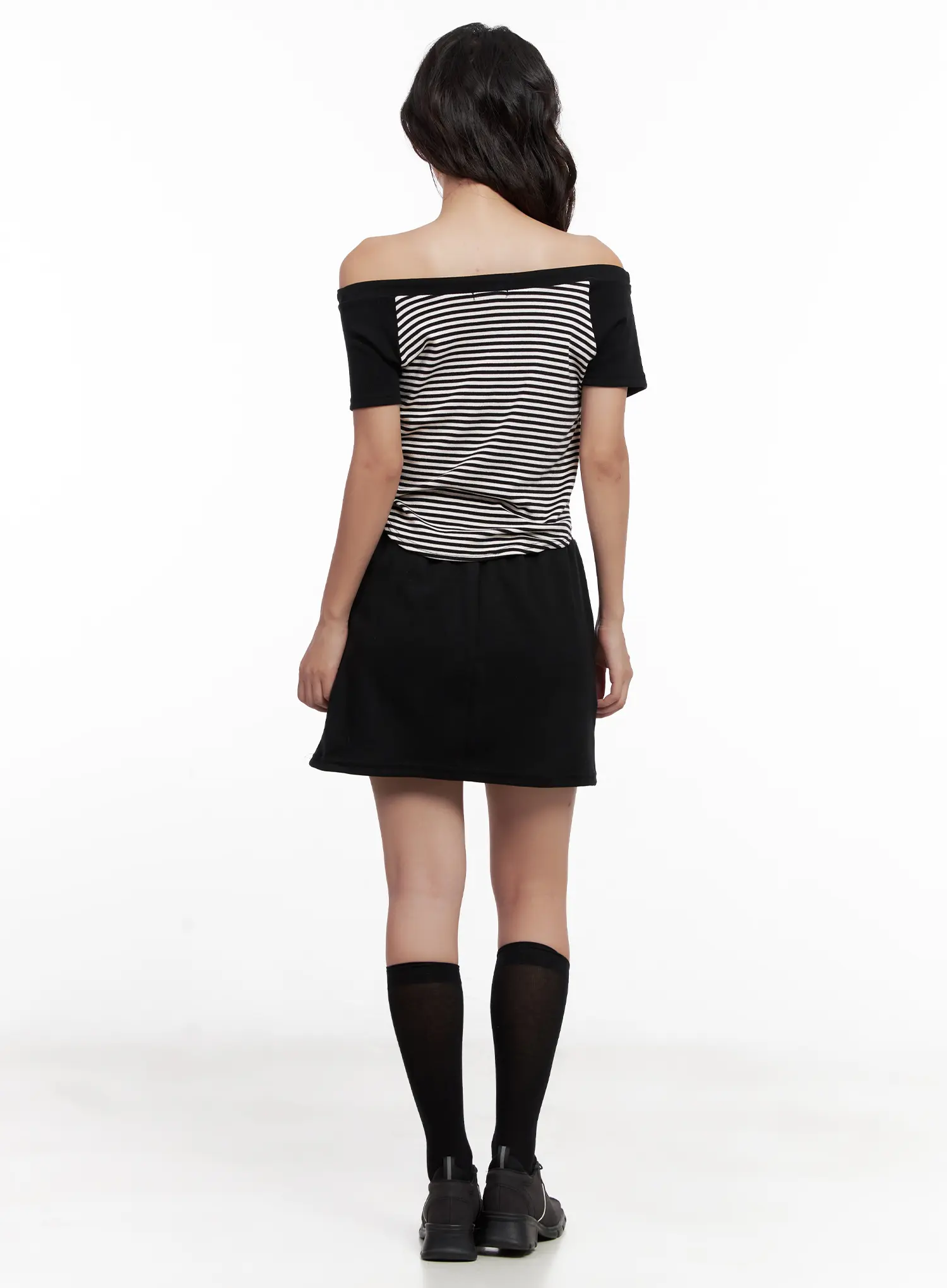 Striped Off-Shoulder Tee CL518 - Image 5