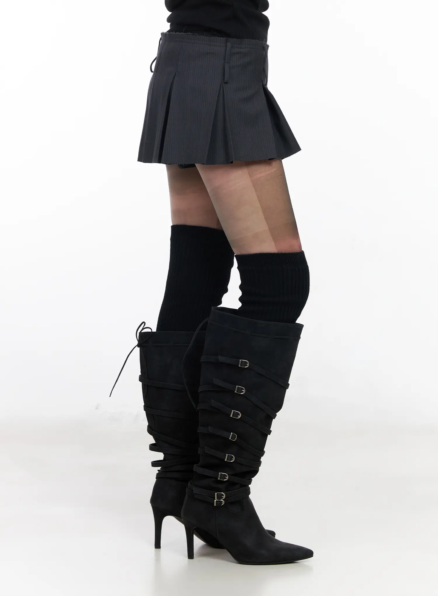 Striped Pleated Mini Skirt CF527 - Image 5