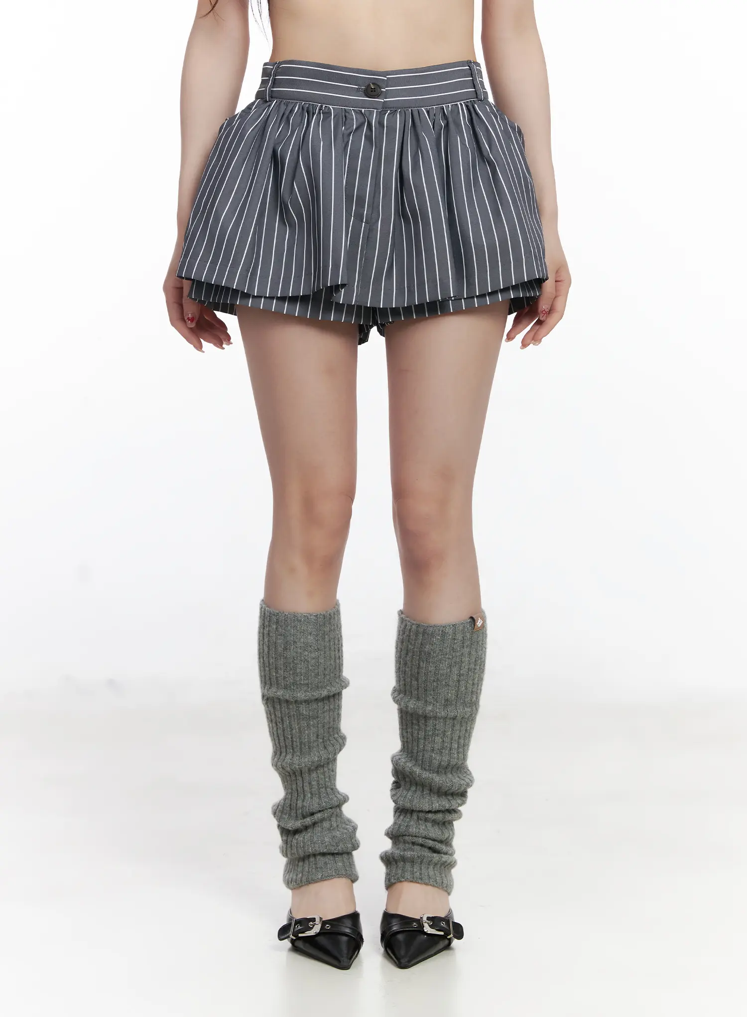 Striped Pleated Mini Skirt CJ526 - Image 10