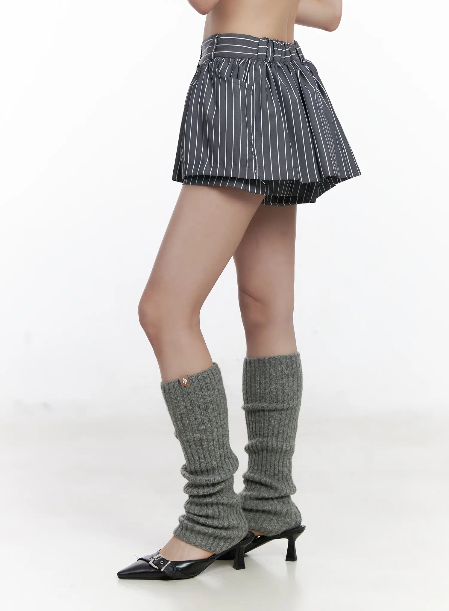 Striped Pleated Mini Skirt CJ526 - Image 3