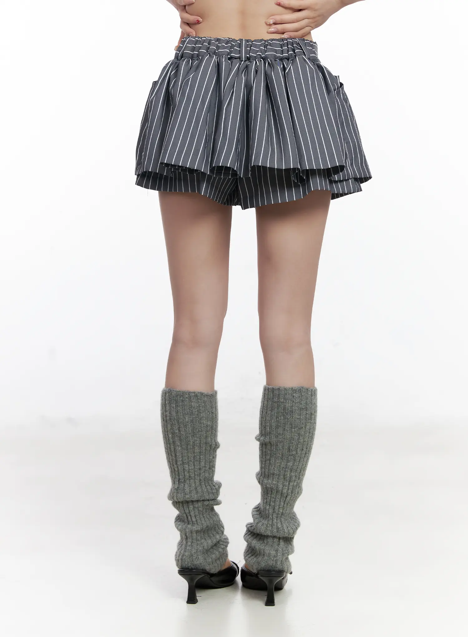 Striped Pleated Mini Skirt CJ526 - Image 4