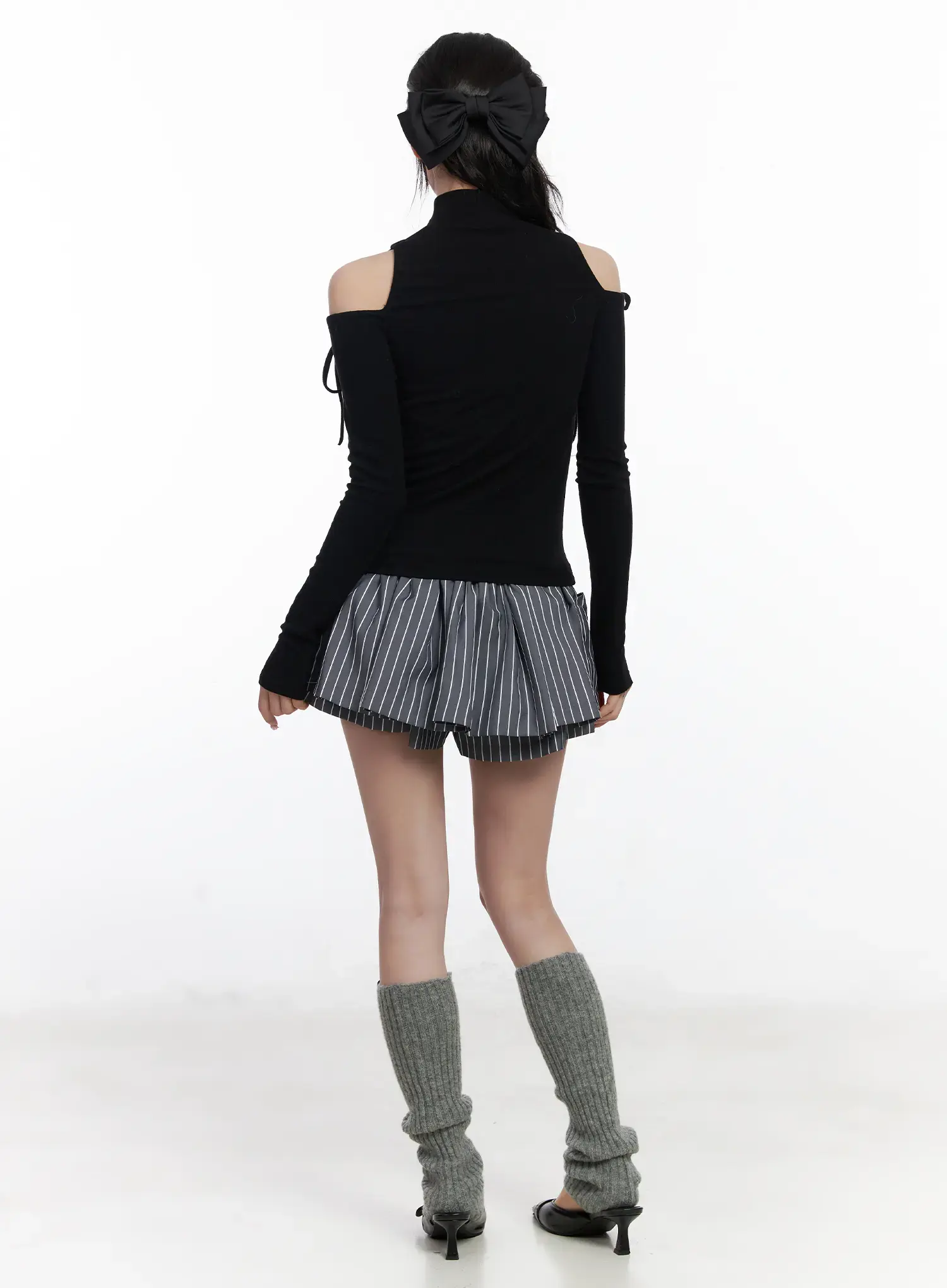 Striped Pleated Mini Skirt CJ526 - Image 6
