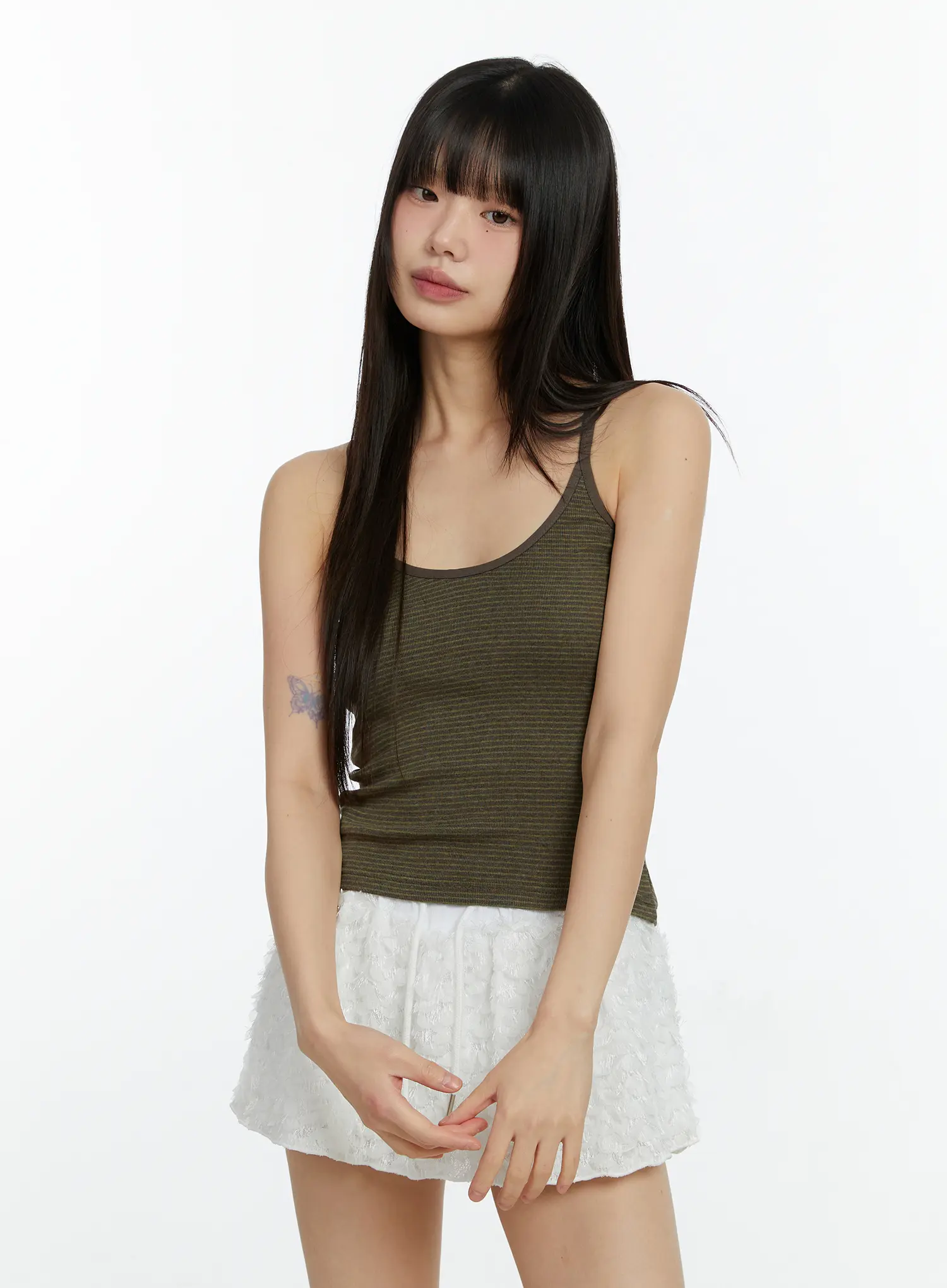 Striped Round Neck Tank Top CF510 - Image 2