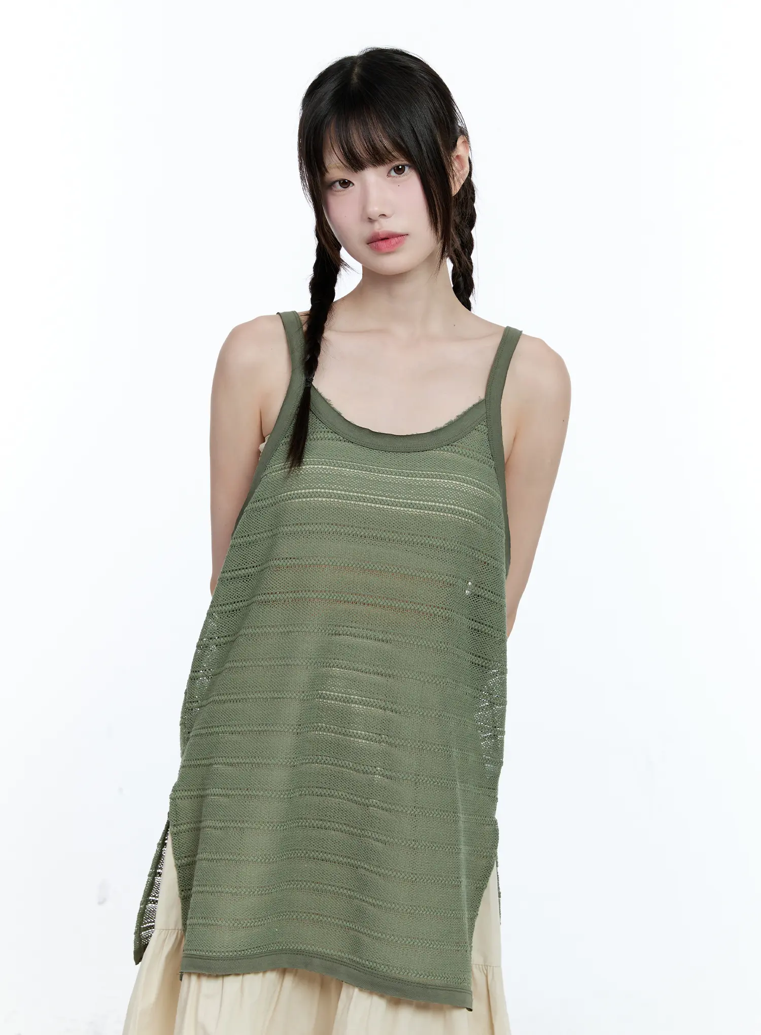 Striped Sheer Layered Tank CL529 - Image 14