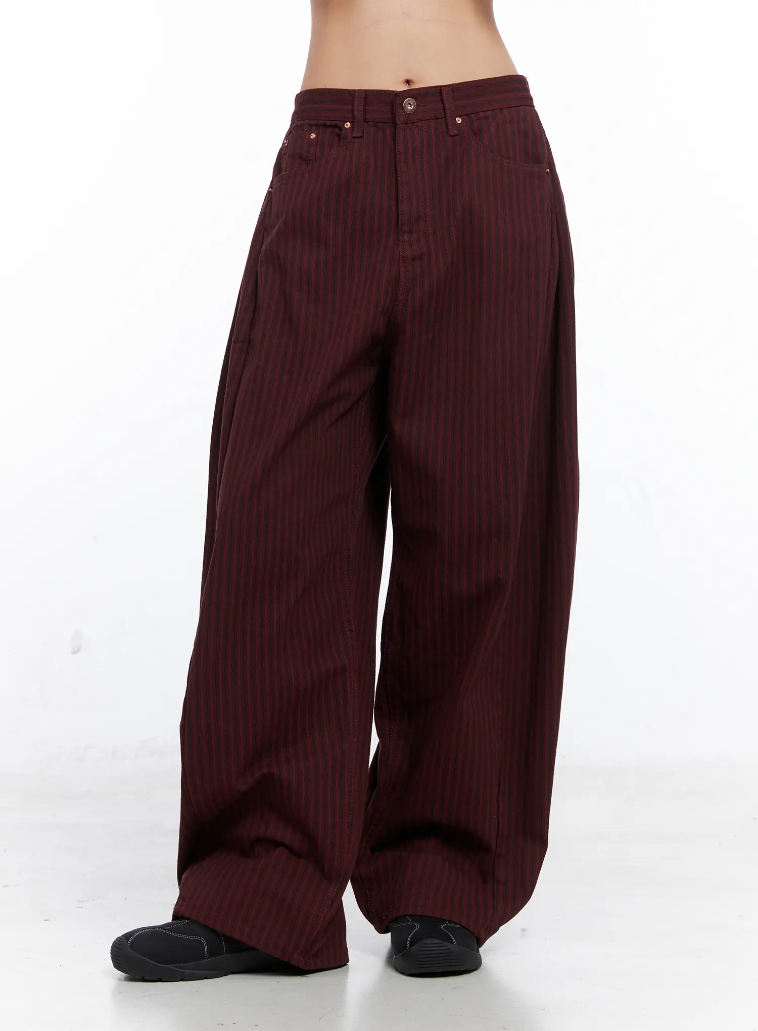 Striped Side Pintuck Wide Pants CO507 - Image 8