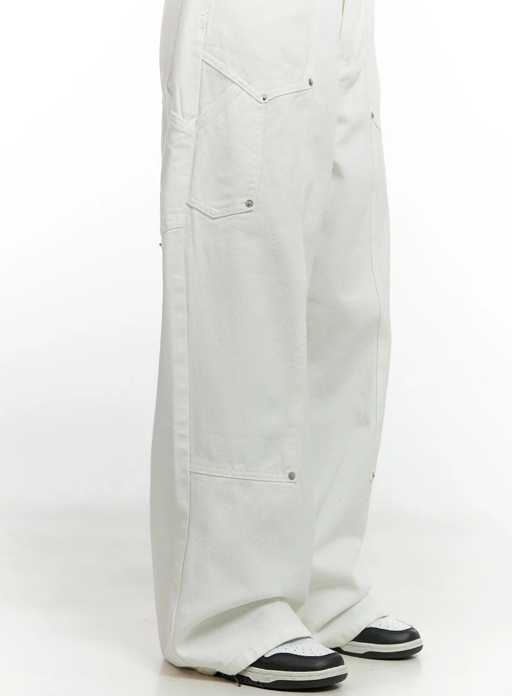 Stud Carpenter Wide Fit Cotton Pants CN412 - Image 7