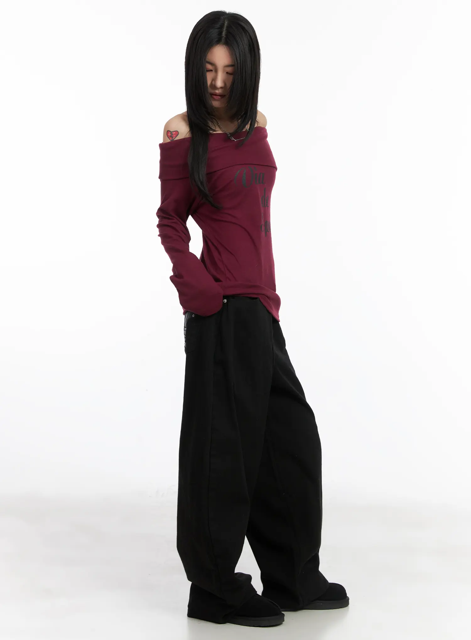 Studded Wide-Leg Cotton Pants CD508 - Image 6