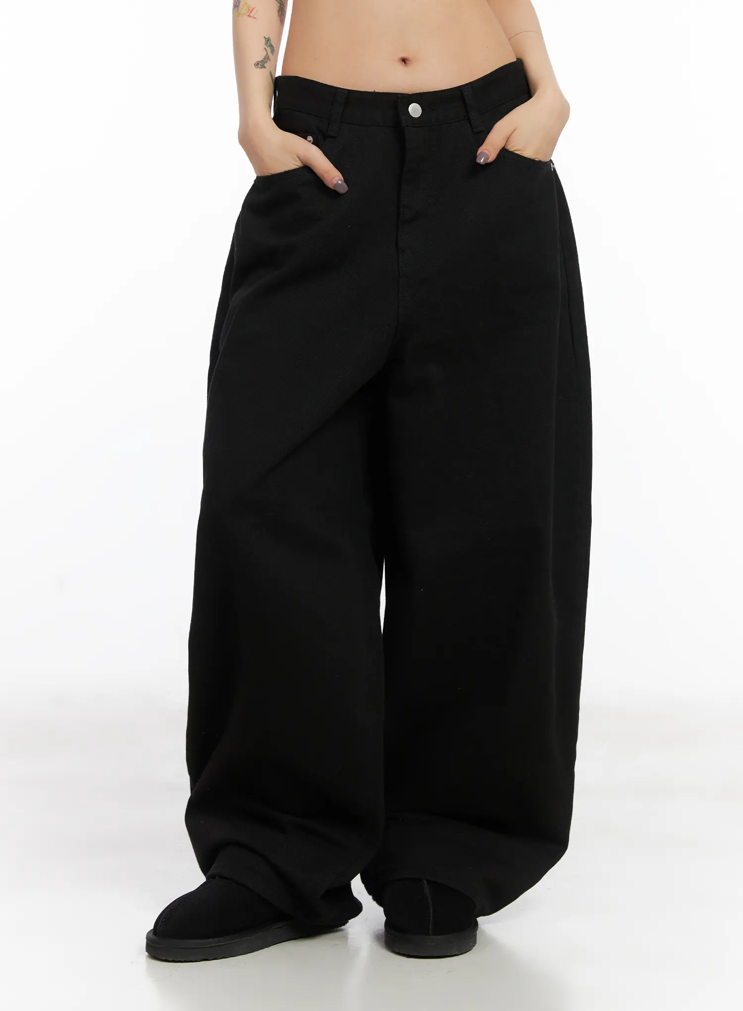 Studded Wide-Leg Cotton Pants CD508 - Image 8