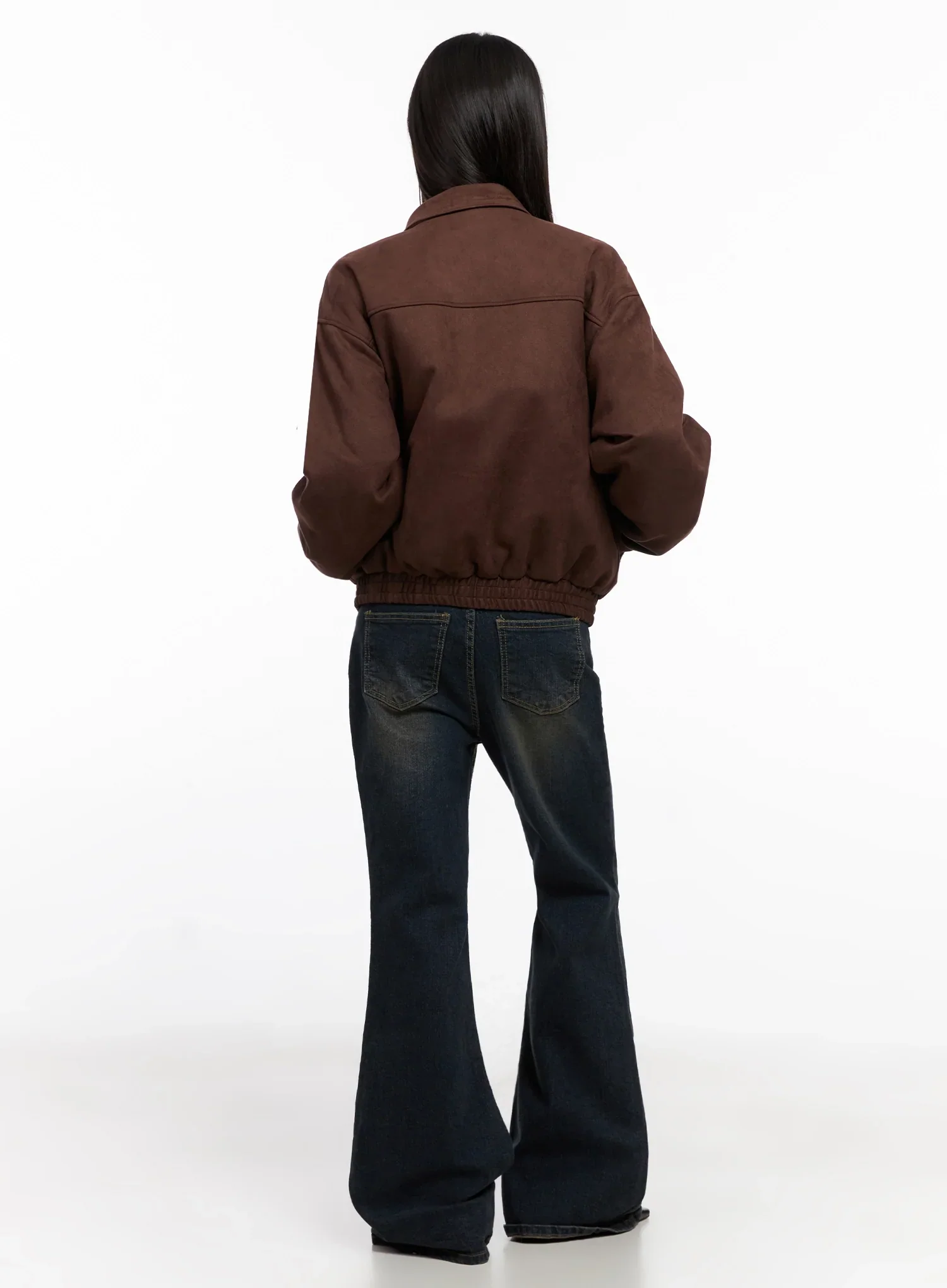 Suede Bomber Jacket IN503 - Image 12